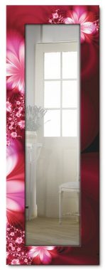 Artland Dekospiegel Girlande aus Blumen, gerahmter Ganzkörperspiegel, Wandspiegel, mit Motivrahmen, Landhaus
