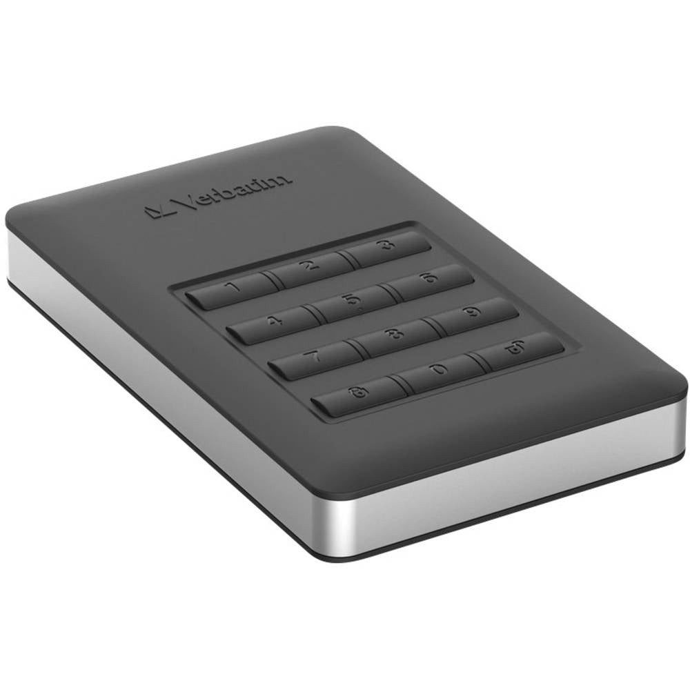 Verbatim 256GB USB 3.1 Code Zugang 53402 externe SSD, Hardware-Verschlüsselung, Ziffernblock zur Code-Eingabe