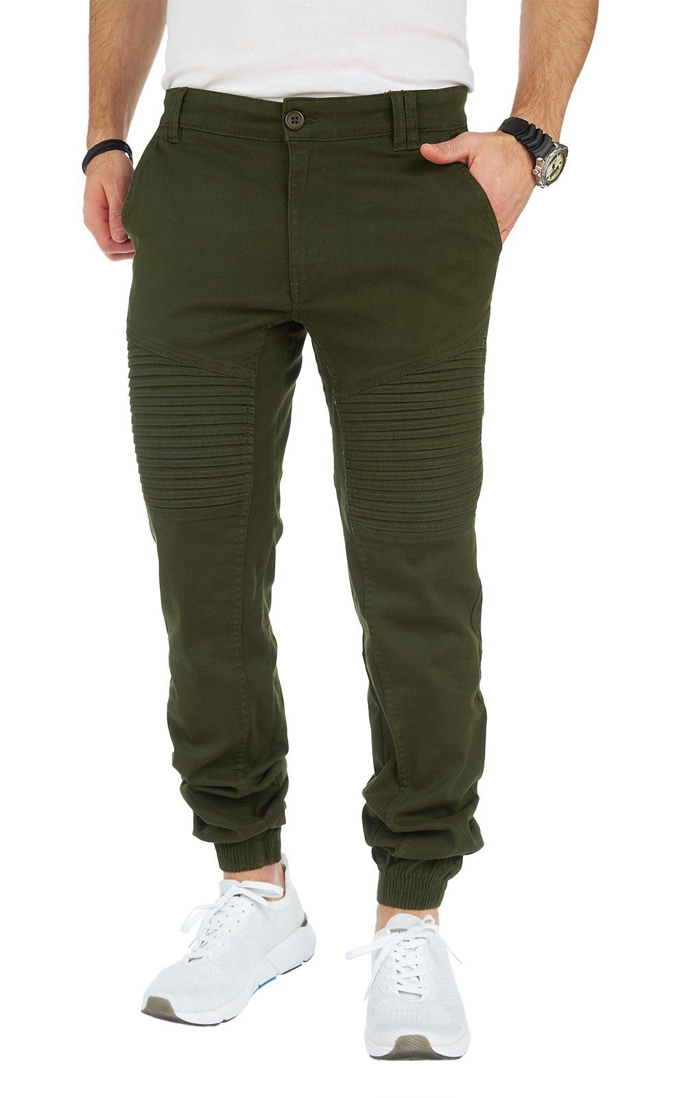 Styleko Cargohose 8009 Styleko Cargohose Herren Cargohose männer Cargohose Chino Hose Dark Green