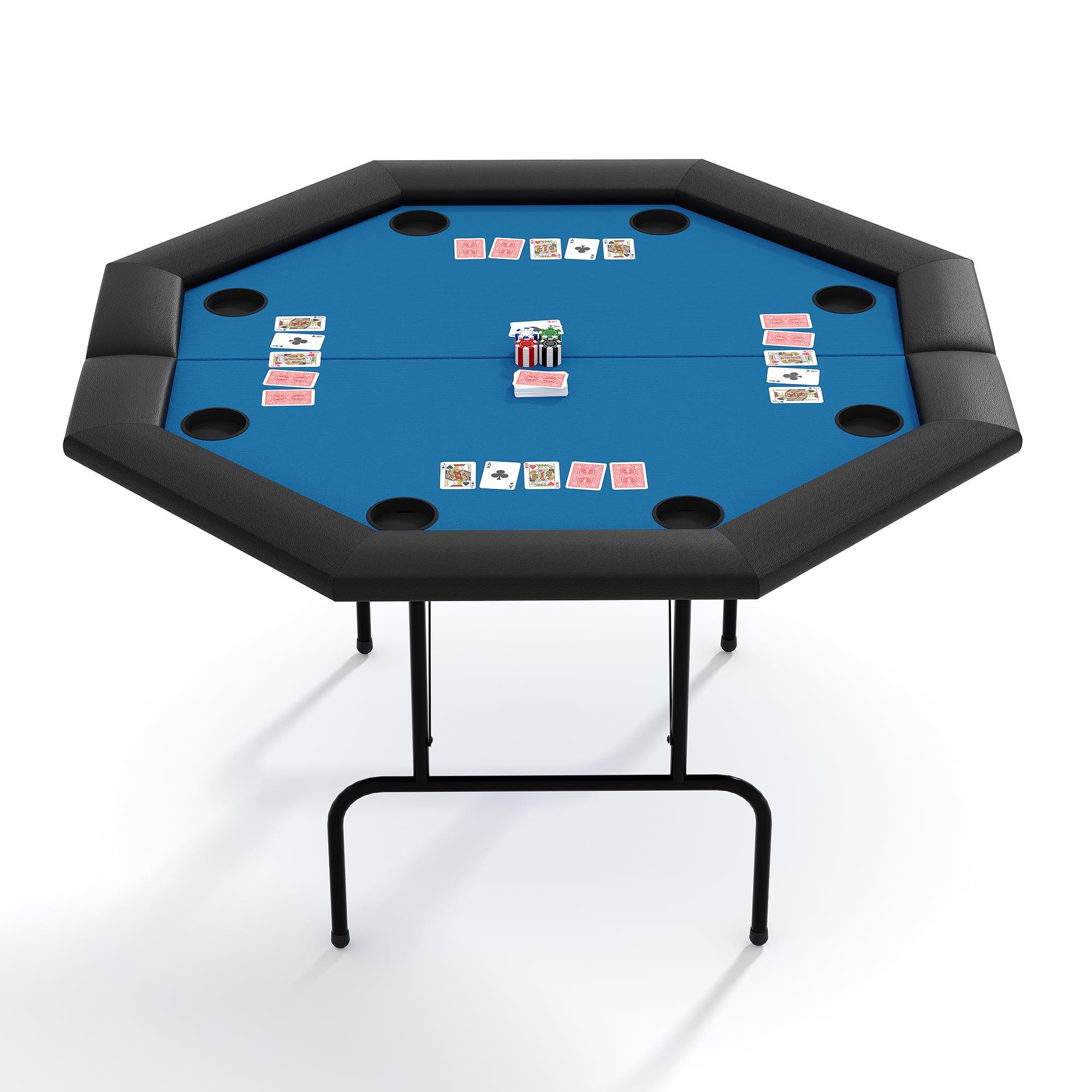 GarveeMore Spieltisch Achteckiger Gamingtisch Klapptisch Campingtisch Gartentisch, Klappbarer, wasserabweisende Oberfläche, gepolsterter Rand für 8