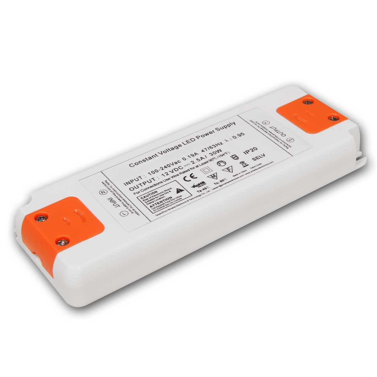 McShine LED Slim-Transformator 12V DC, 1-30W, IP20, Trafo LED Trafo