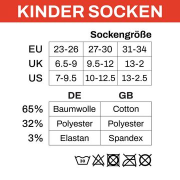 Chili Lifestyle Strümpfe Kindersocken, 4 Paar, Strümpfe für Mädchen und Jungen, Baumwolle