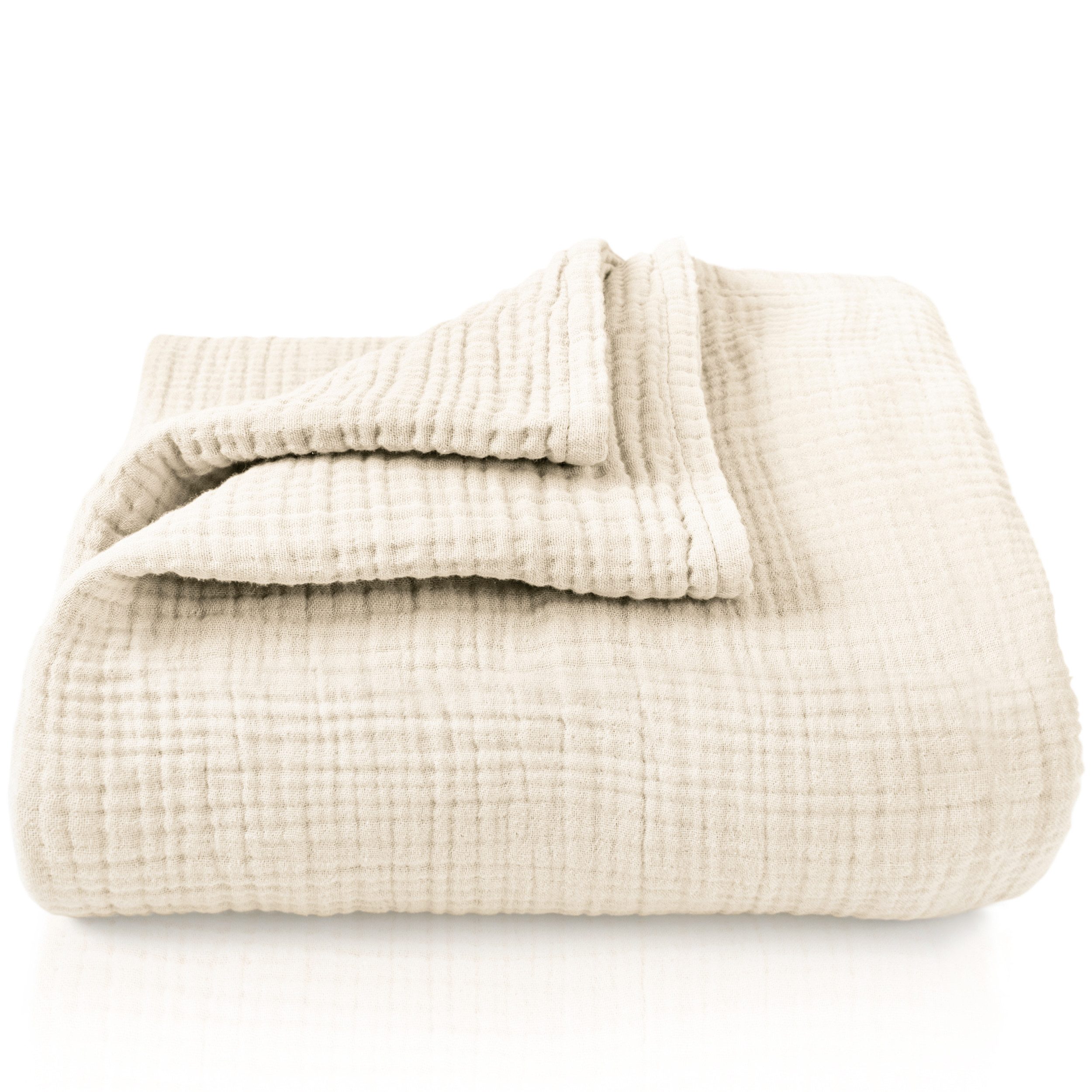 Babydecke Premium Musselin Babydecke 4-lagige Decke aus 100% Baumwolle, Laynenburg, Musselin Babydecke, Kuscheldecke oder Schlafdecke, Pucktuch, Spucktuch