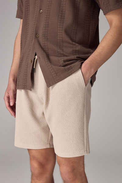 Next Sweatshorts Zickzack Shorts aus strukturiertem Jersey (1-tlg)