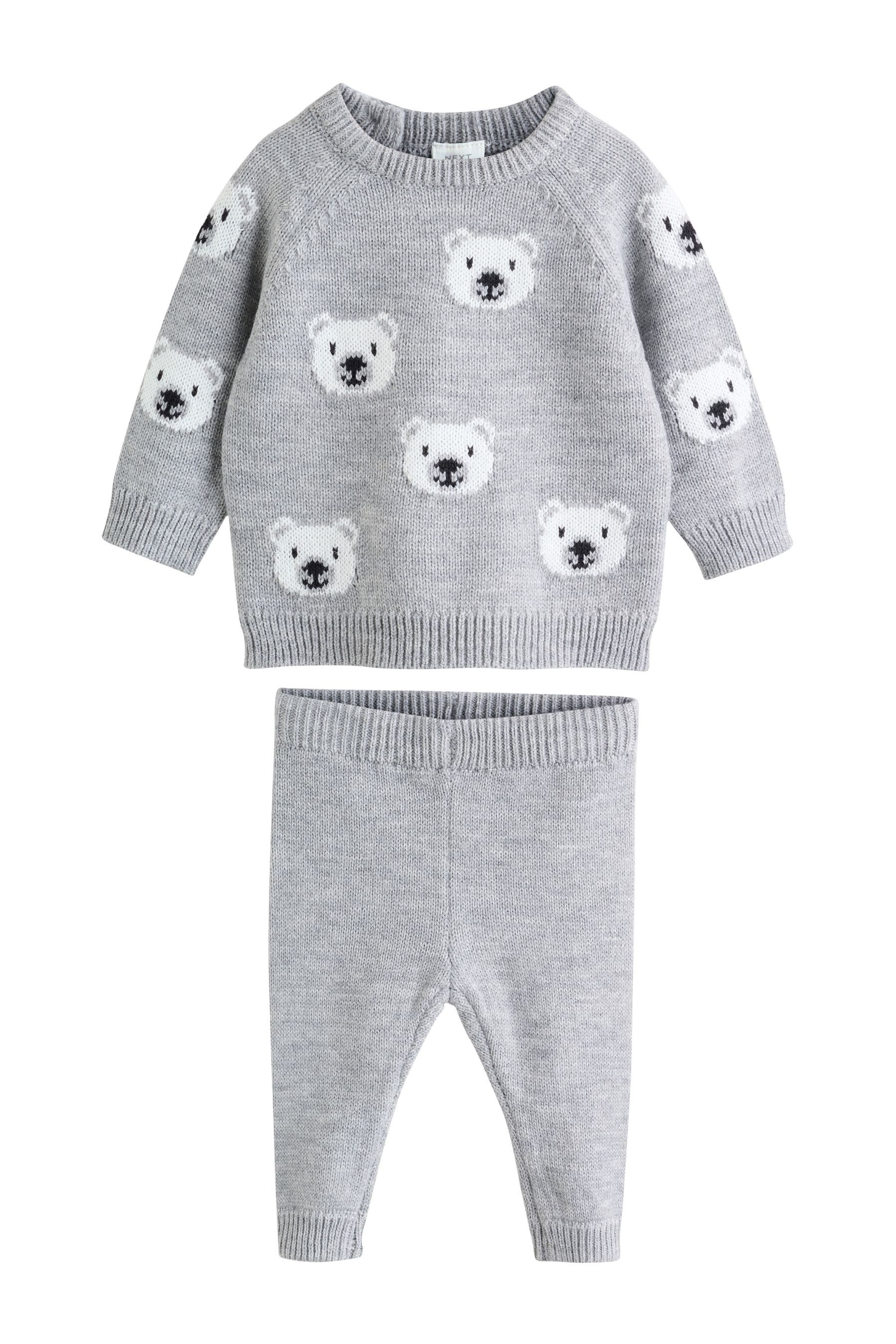 Next Top & Leggings Gestricktes Baby-Set mit Pullover und Leggings (2-tlg)