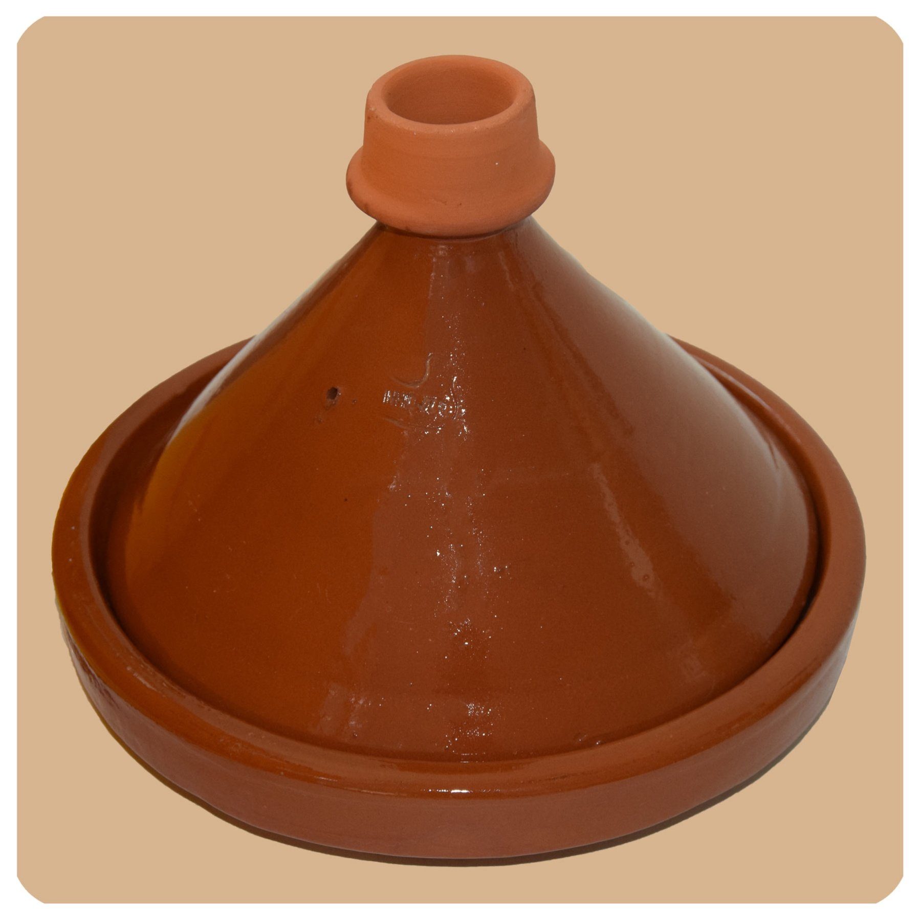 SIMANDRA Schmortopf Tajine glasiert, traditioneller Tontopf aus Marokko, ø  30 cm, Ton