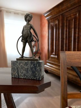 Aubaho Skulptur Bronze nach Ferdinand Preiss Mädchen Turnerin Skulptur Figur Art Deko