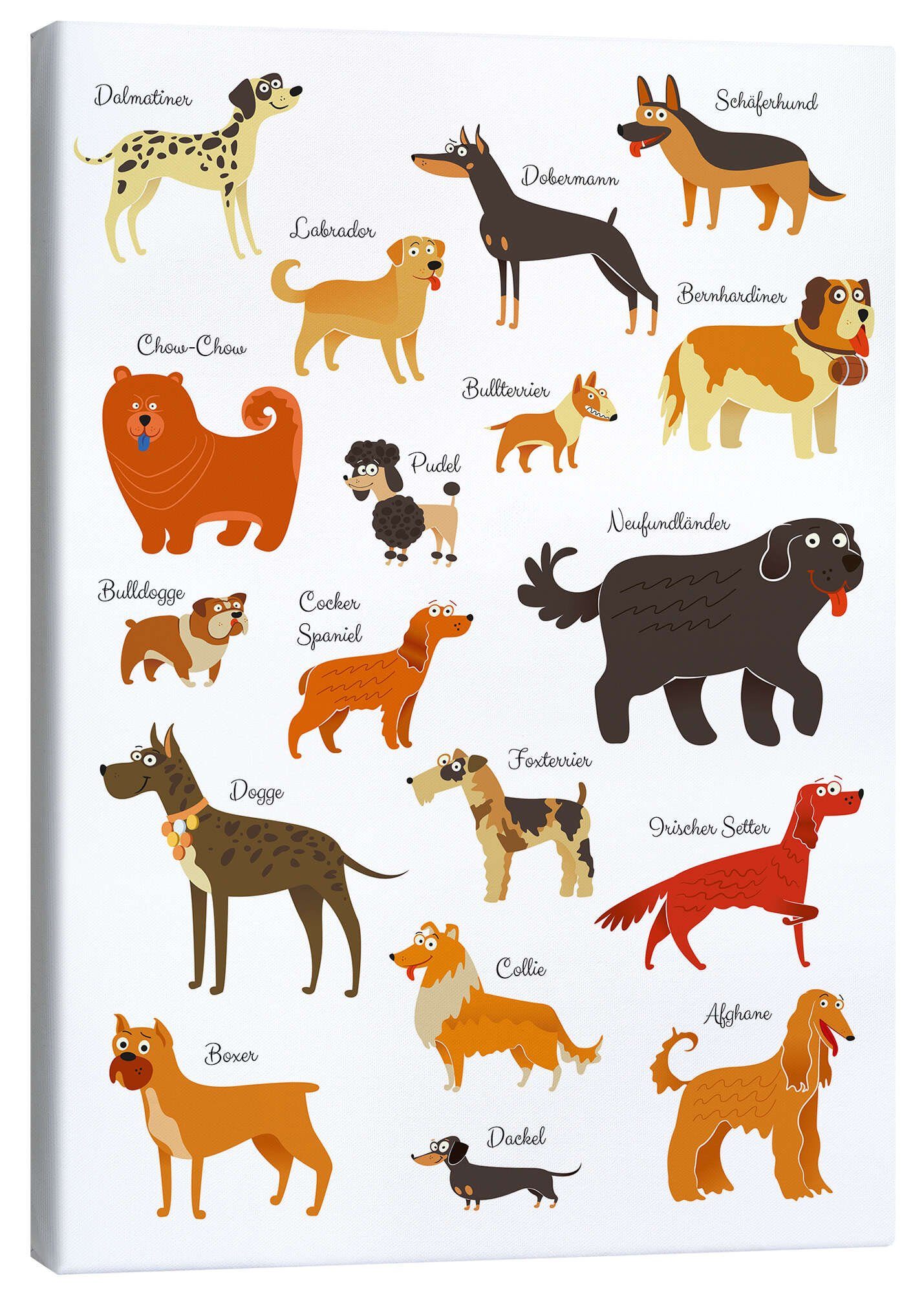 Posterlounge Leinwandbild Kidz Collection, Hunde in allen Größen
