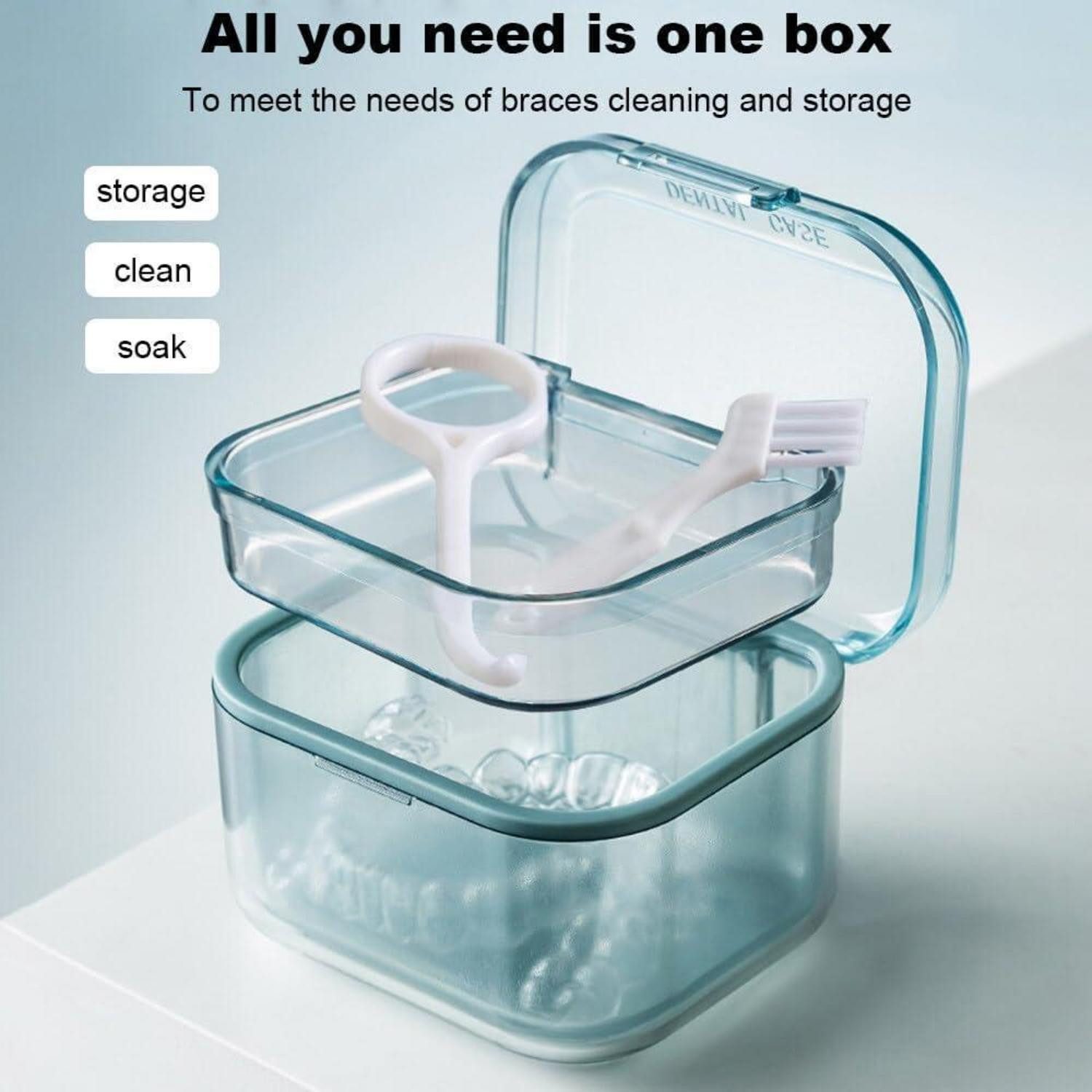 LuxusKollektion Küchenorganizer-Set Zahnspangendose Sieb Prothesendose Aufbewahrung Dreischicht Schwarz