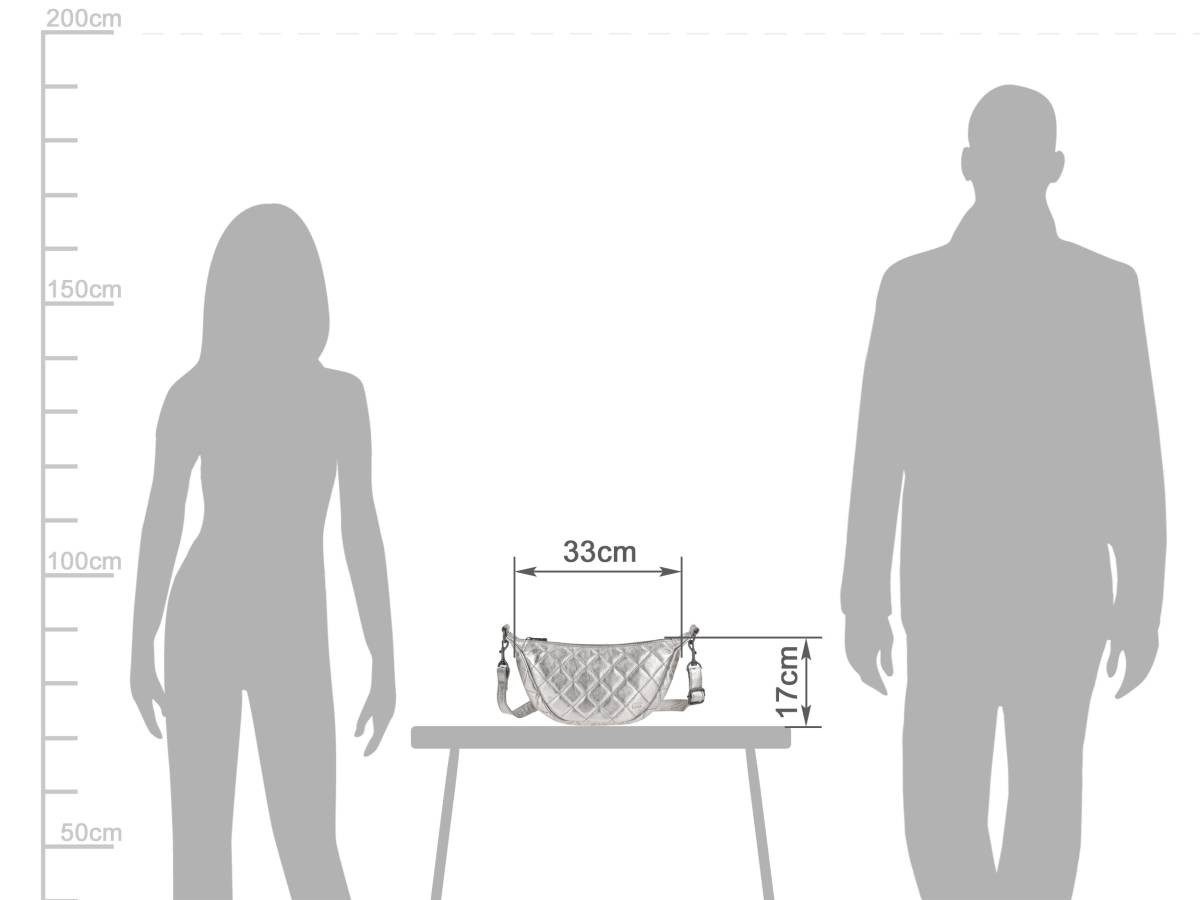 Bear Design Umhängetasche "Laura" Crossbody Bag Leder Damen, 33x17cm als lässige Crossover Tasche