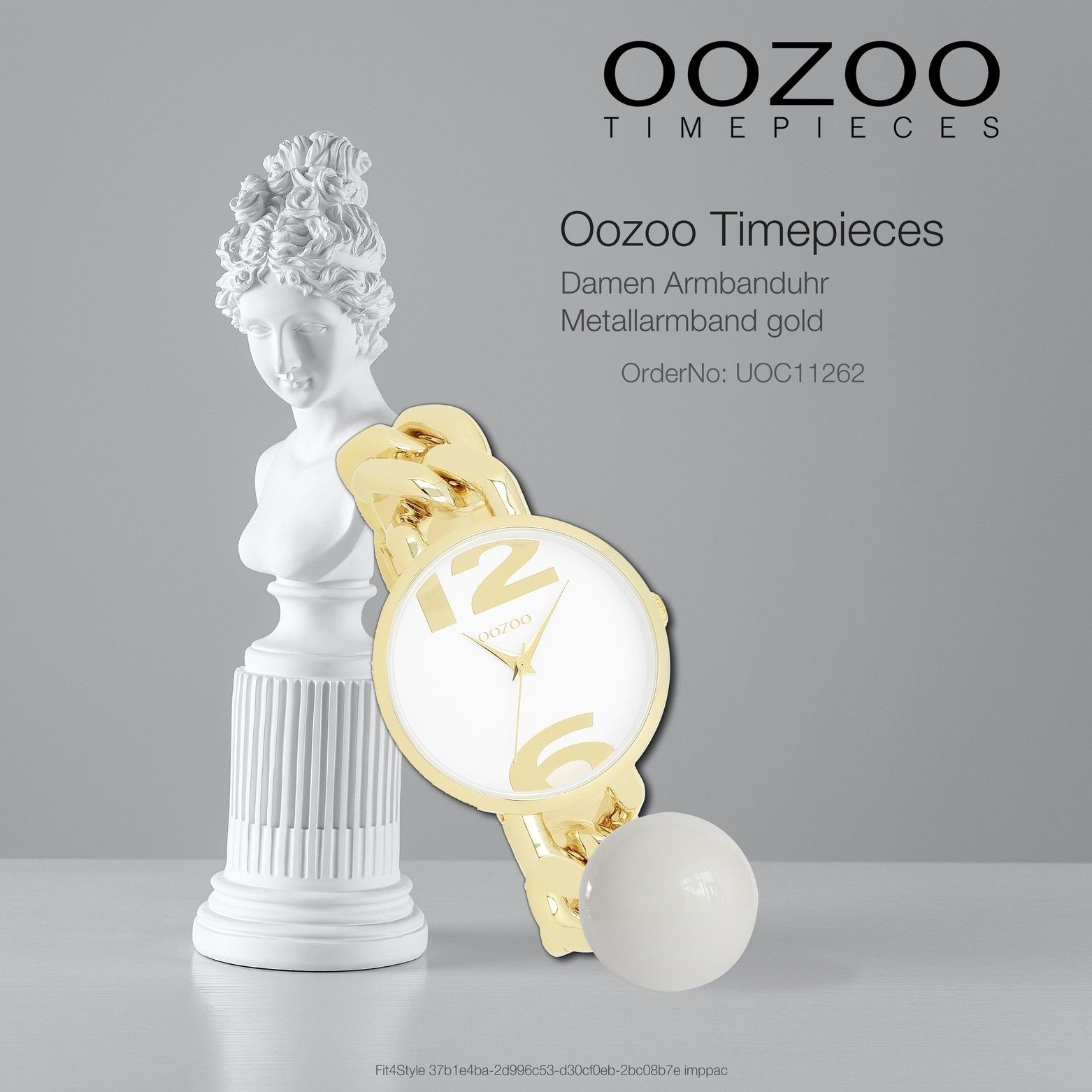 OOZOO Quarzuhr Oozoo Damen Armbanduhr Timepieces Analog, (Analoguhr), Damenuhr rund, groß (ca. 40mm) Metallarmband, Fashion-Style