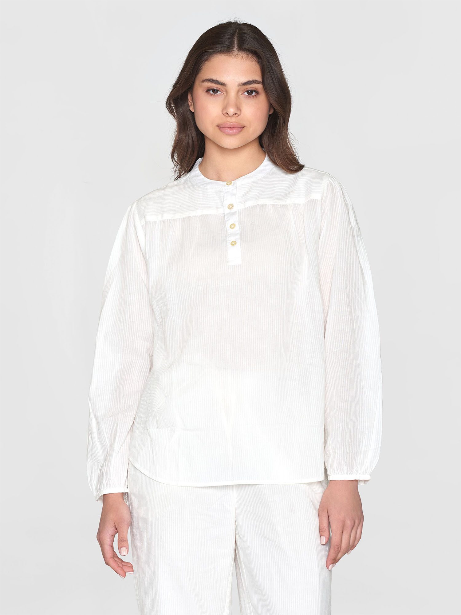 Schlupfbluse A-Shape Stripe Structure Shirt