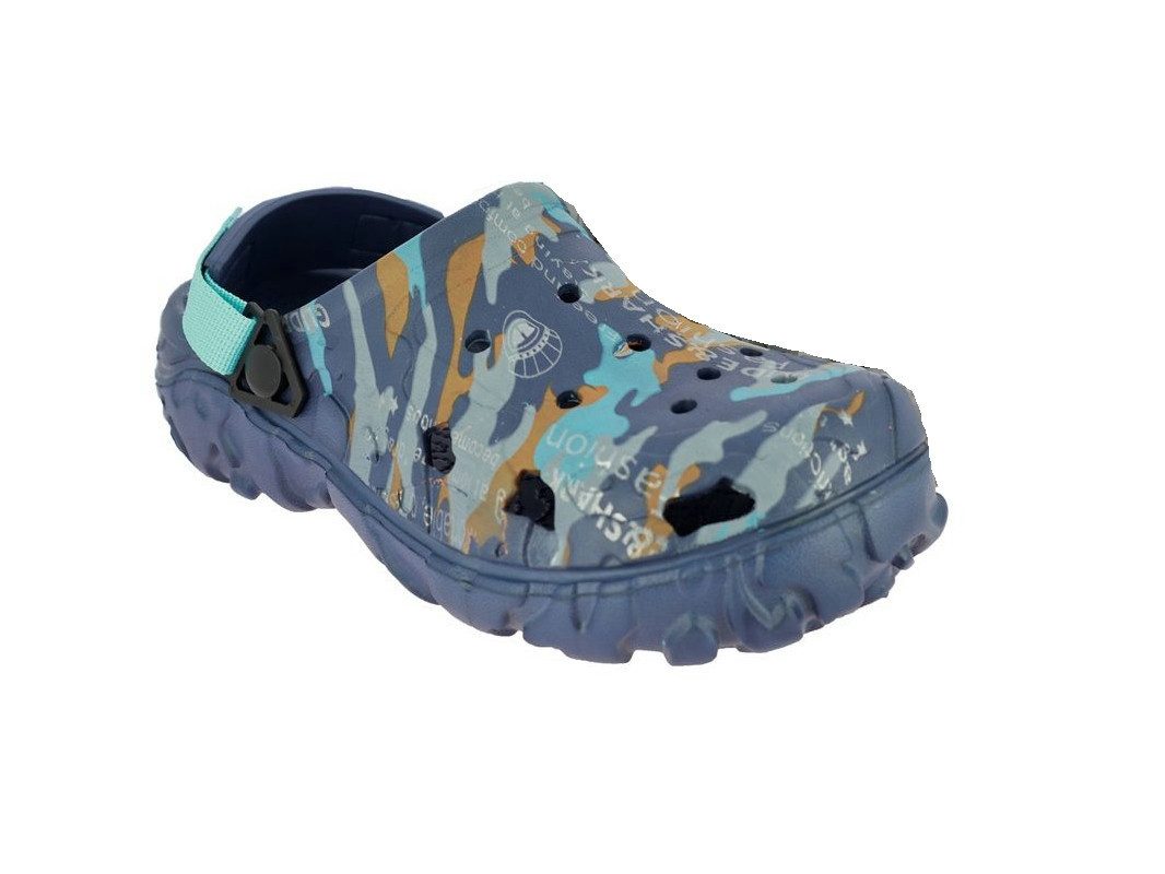 Herren Damen Gartenclogs Clogs Pantoletten Hausschuhe Camouflage Farbe Clog