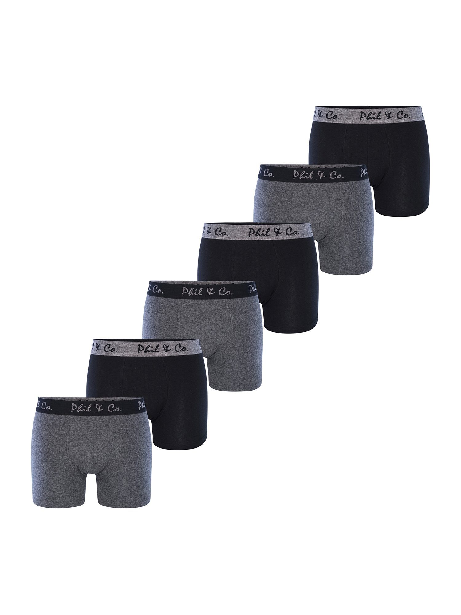 Phil & Co. Retro Pants Jersey (6-St) schwarz-anthrazit