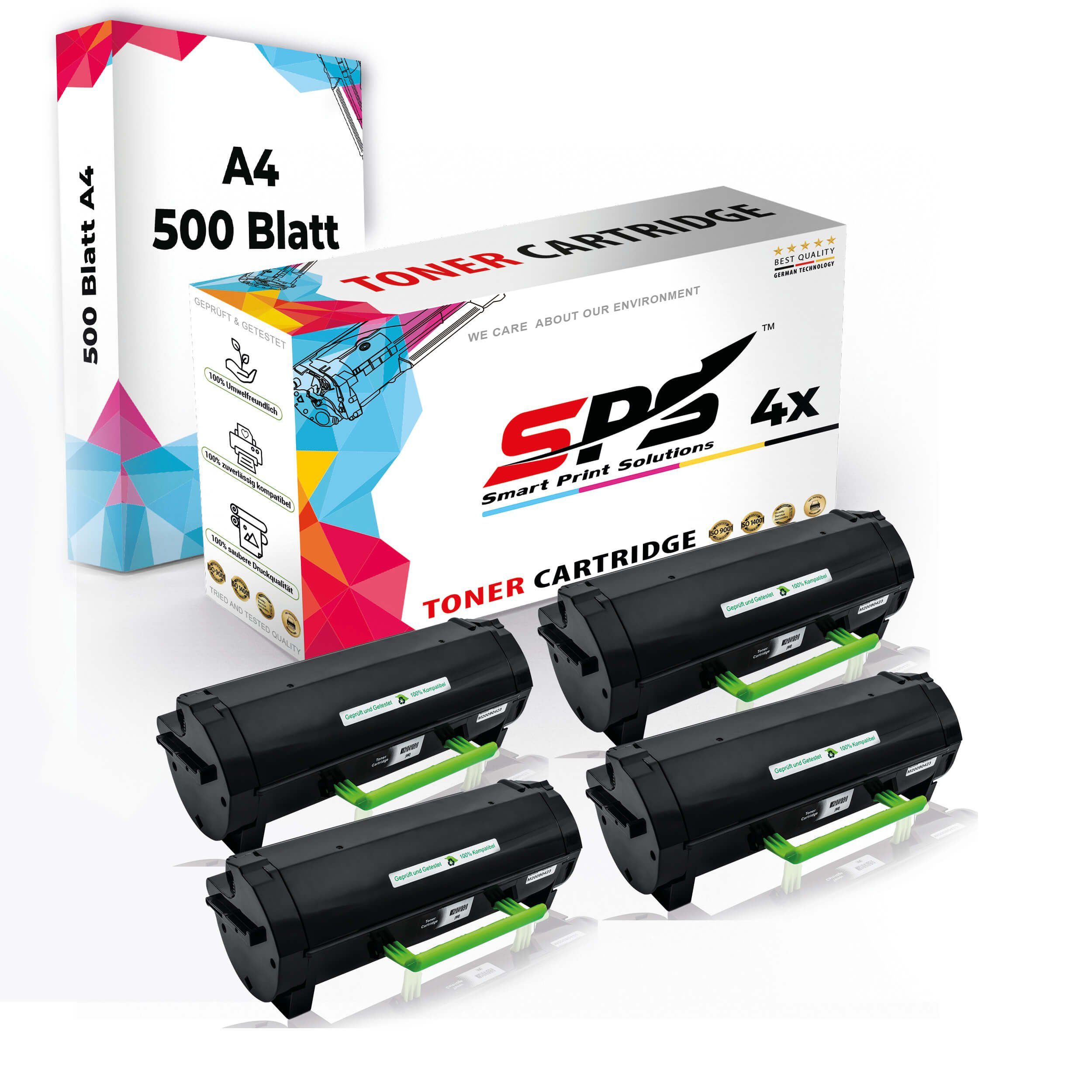 (4er Multipack Set Kompatibel, SPS A4 Druckerpapier Tonerkartusche Druckerpapier) Pack, A4 4x + Toner,1x 4x