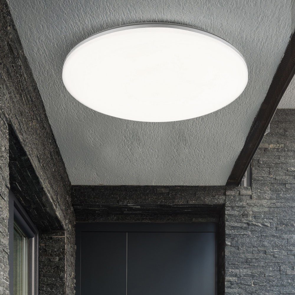 GLOBO LIGHTING Außen-Deckenleuchte, Leuchtmittel inklusive, Warmweiß, LED Außen Decken Leuchte Garten Balkon Lampe Terrassen Beleuchtung