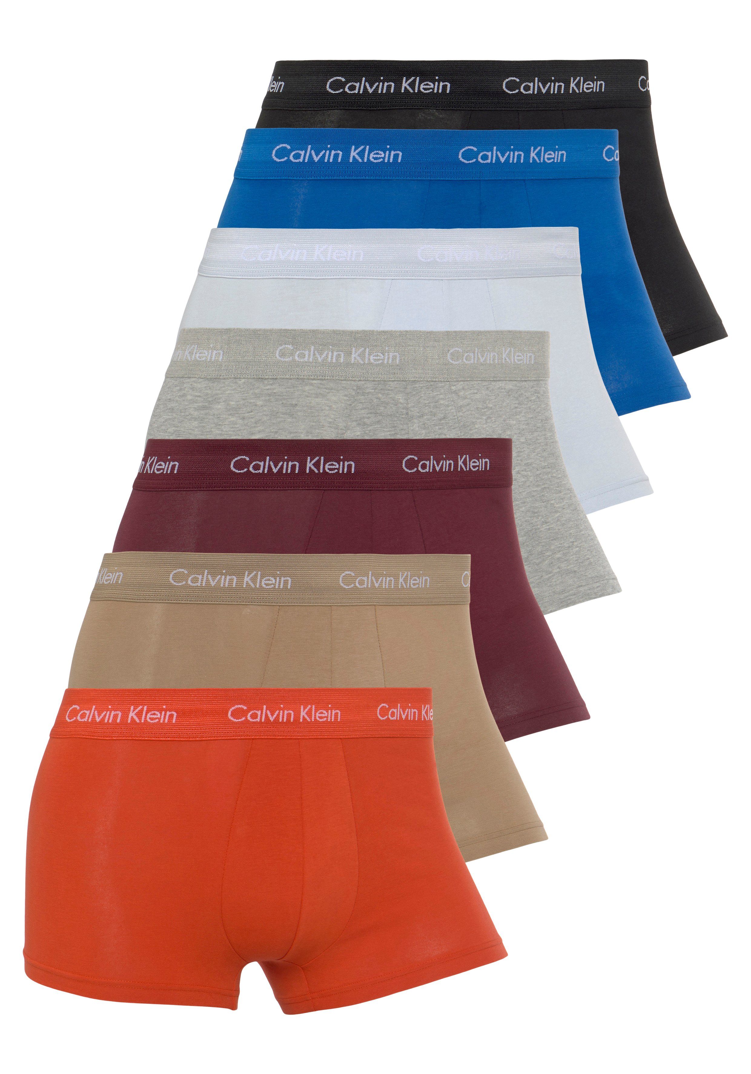 Calvin Klein Underwear Trunk LOW RISE TRUNK 7PK (Packung, 7-St., 7er-Pack) mit Logo-Elastikbund