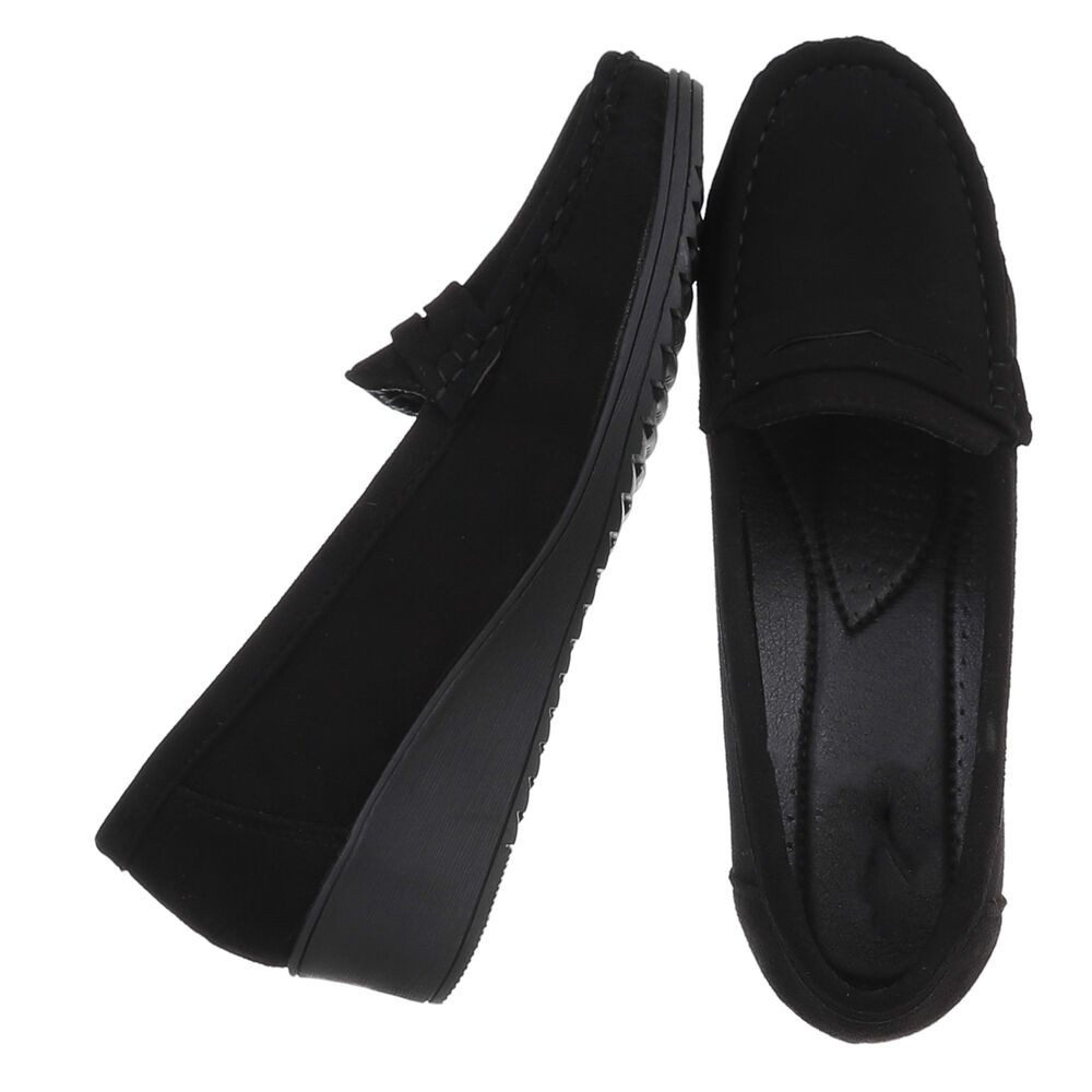 Ital-Design Elegante Mokassins mit Keilabsatz für vielseitige Anlässe Slipp günstig online kaufen