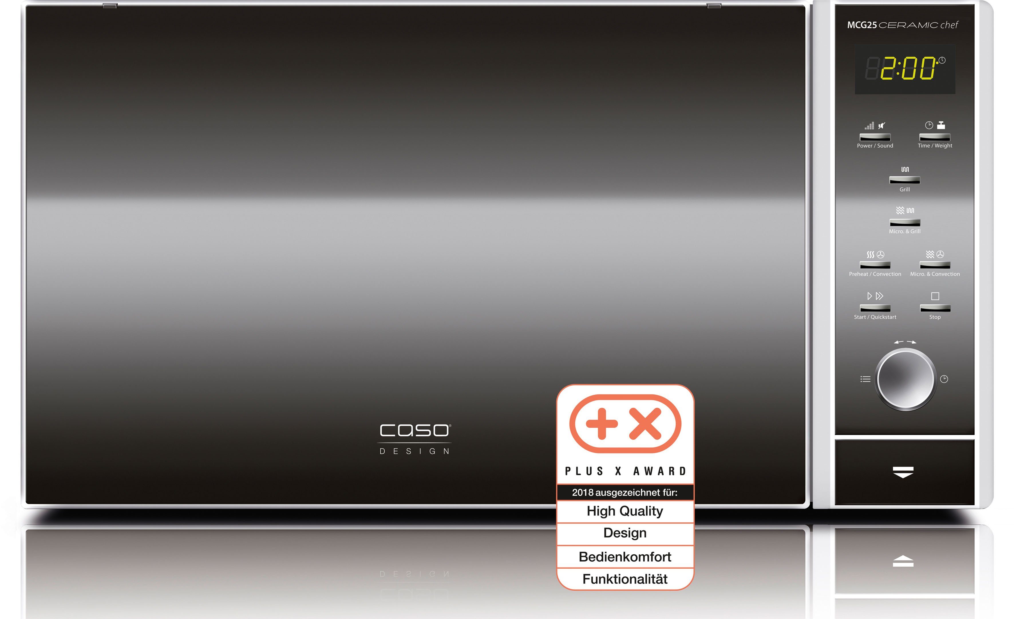 Caso Mikrowelle 3351 MCG 25 Ceramic Chef, Grill, Heißluft, Mikrowelle, 25 l