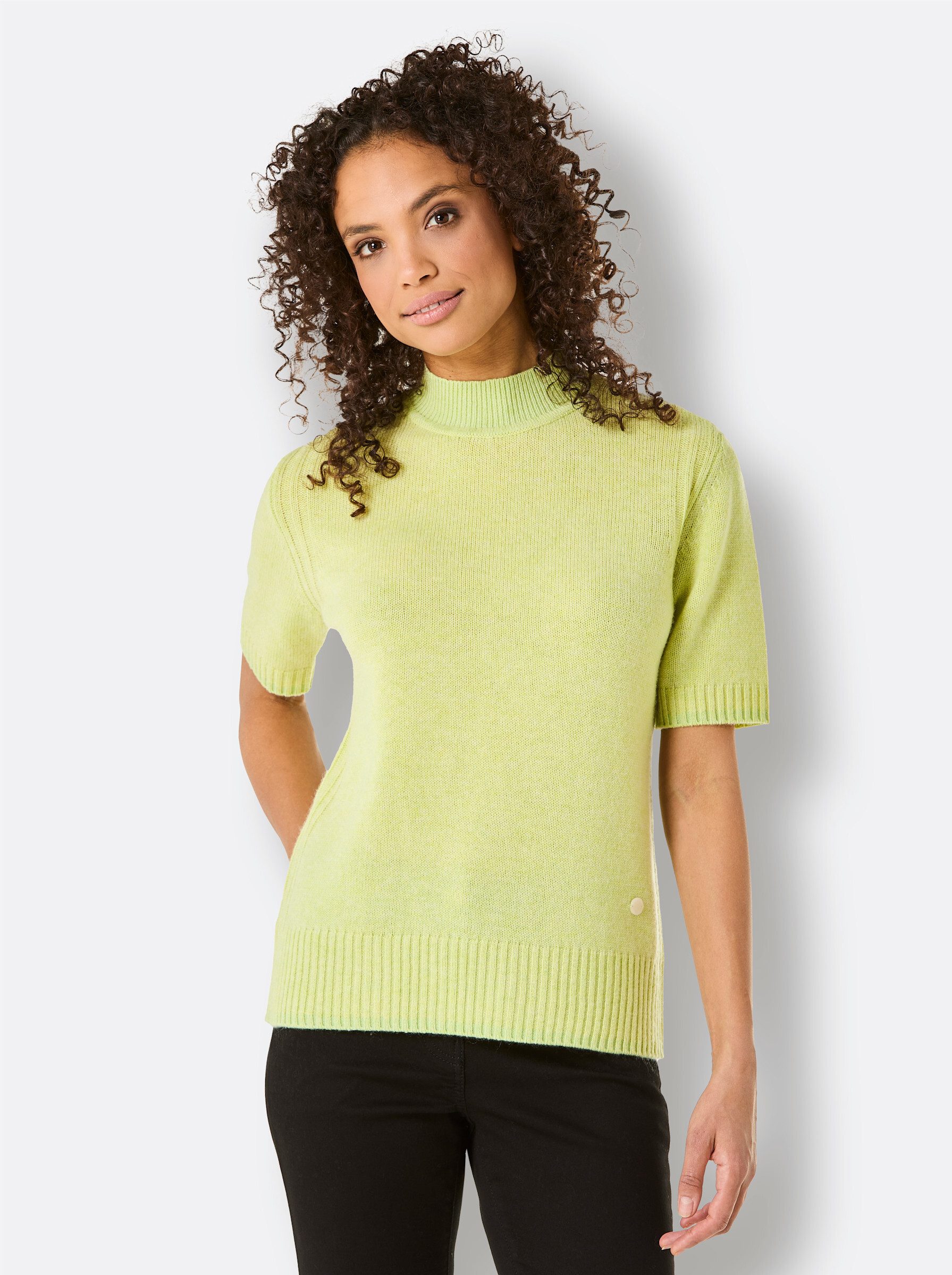 creation L Pullunder Merino-Kaschmir-Pullover Kurzarm Jersey günstig online kaufen