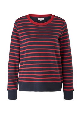 s.Oliver Sweatshirt Sweatshirt mit Streifen Kontrast-Details