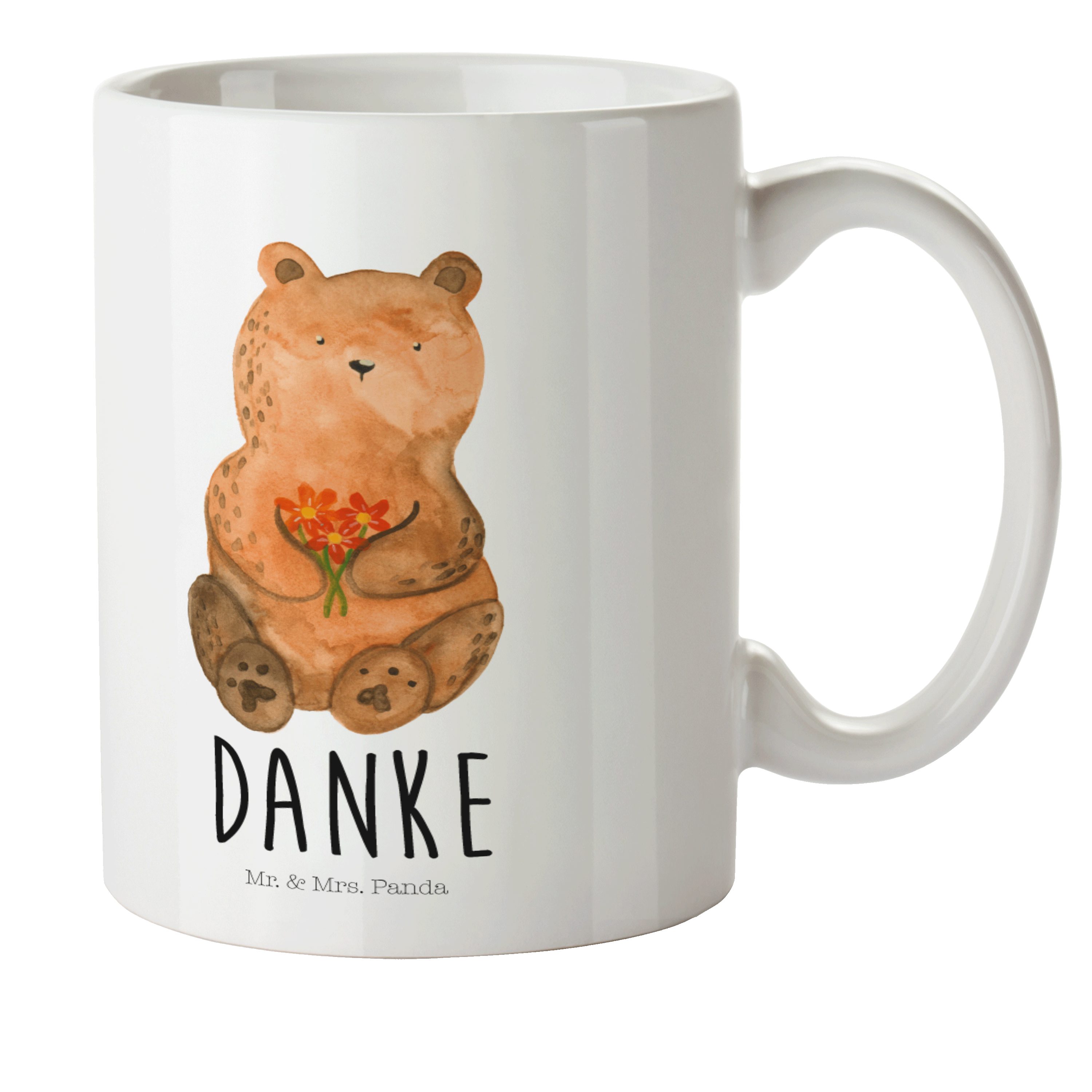 Weiß Panda Kinderbecher Ki, Reisebecher, Geschenk, & Mrs. Dankbär - - Teddy, Trinkbecher, Kunststoff Mr. Danke,