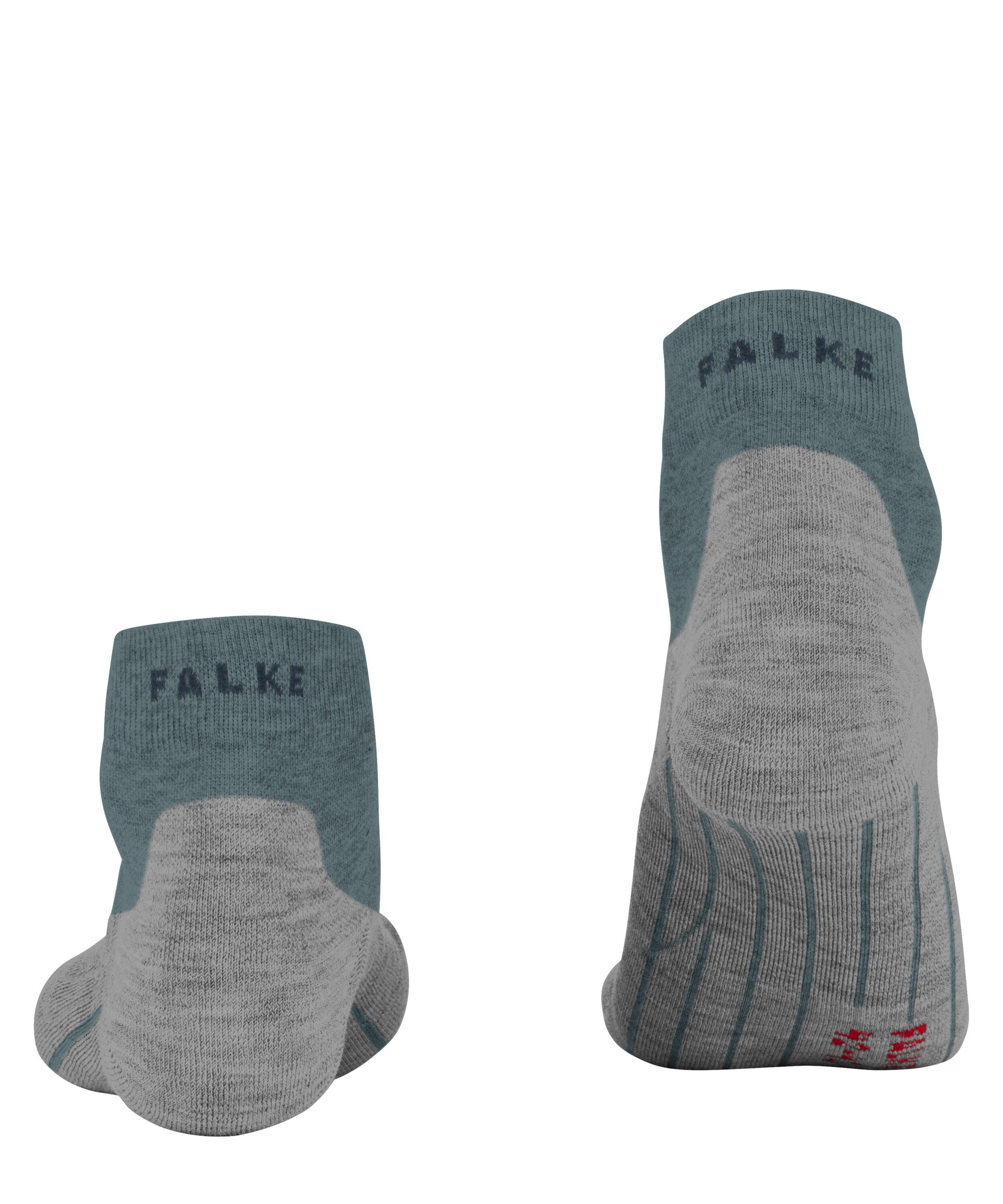 Polsterung Sportsocken grey Spikeschuhe mit für mittelstarker (1-Paar) FALKE steel Short (3583) GO2