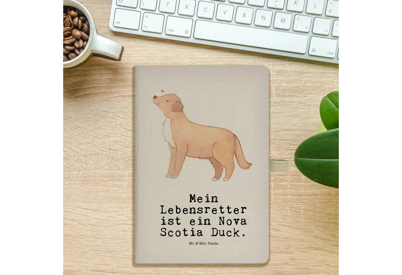 Thumbnail - Mr. & Mrs. Panda Notizbuch Nova Scotia Duck Lebensretter - Transparent - Geschenk, Notizheft A5, Mr. & Mrs. Panda, Flexi...