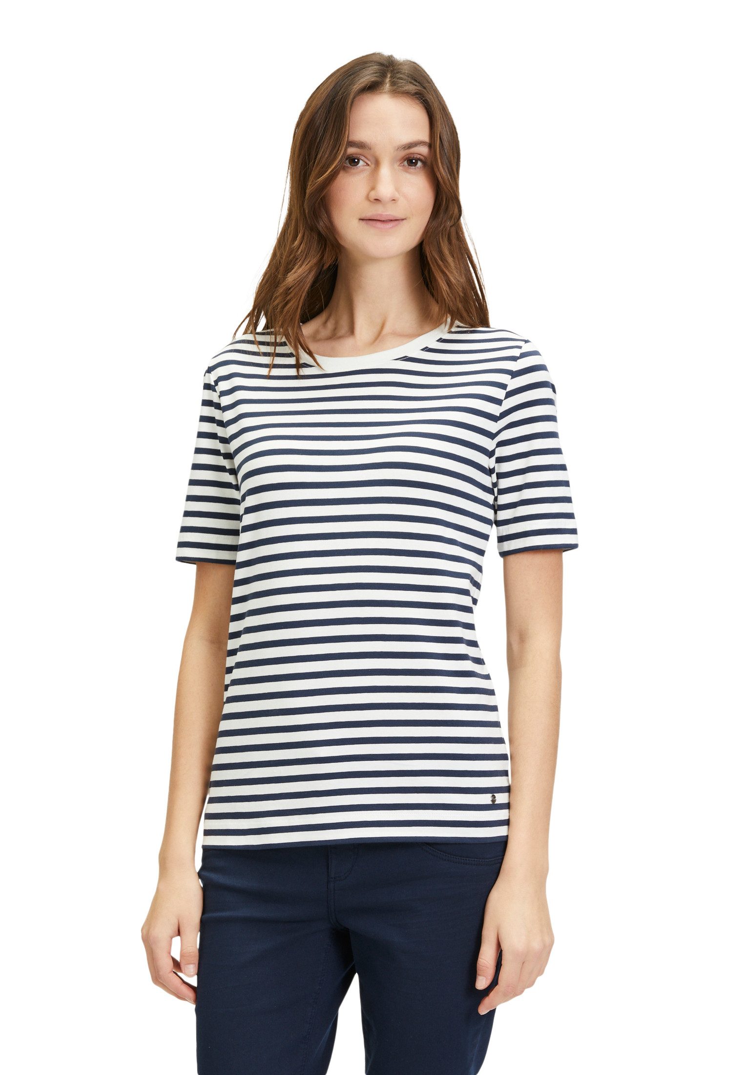Kurzarmshirt Betty & Co Basic Shirt mit Ringel