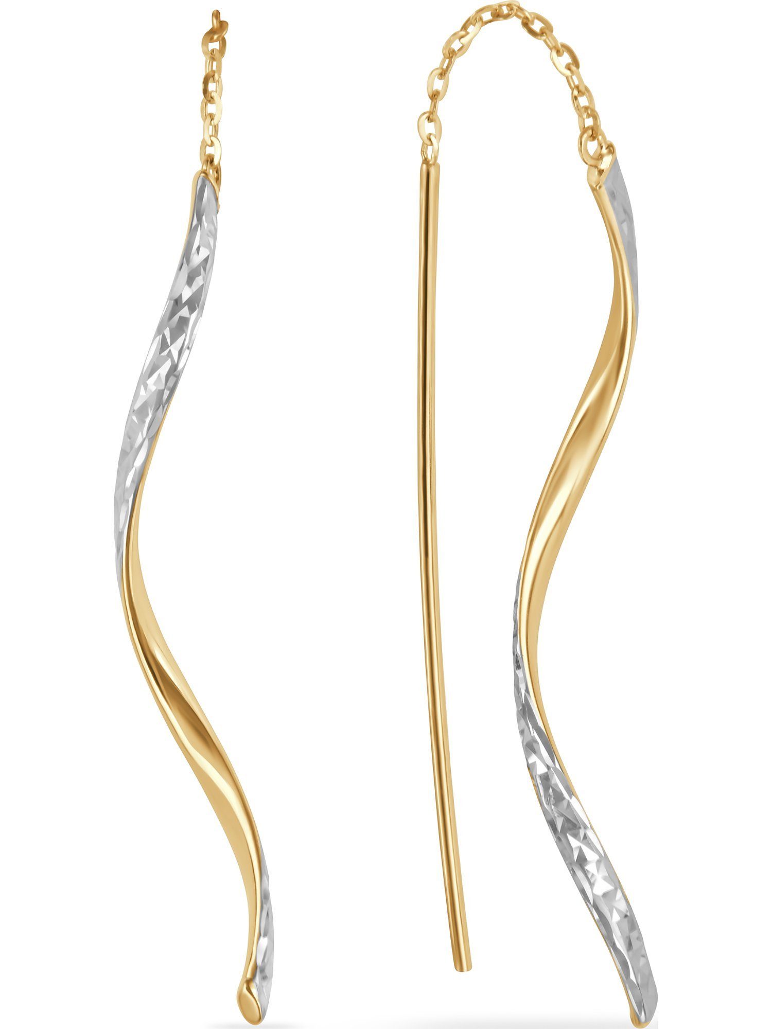 FAVS Paar Ohrhänger FAVS Damen-Ohrhänger 375er Gelbgold günstig online kaufen