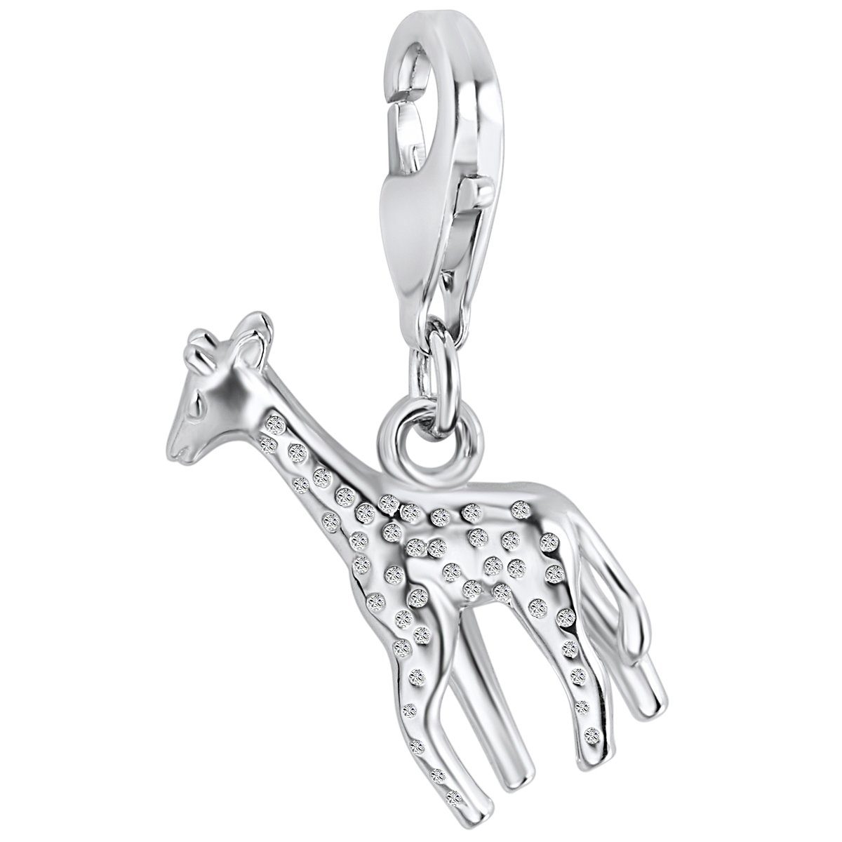 Rafaela Donata Charm-Einhänger Giraffe silber, mit Zirkonia