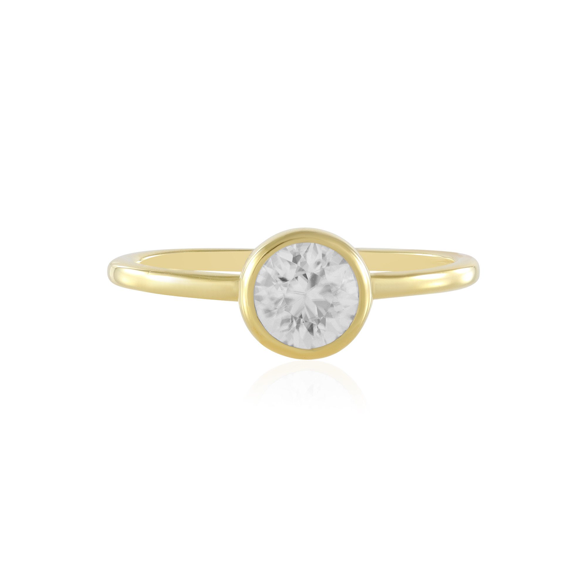 Cavill Solitärring Cavill Zirkonring 1,614 ct, rund, vergoldet, 925 Silber, edles Design (1-tlg)