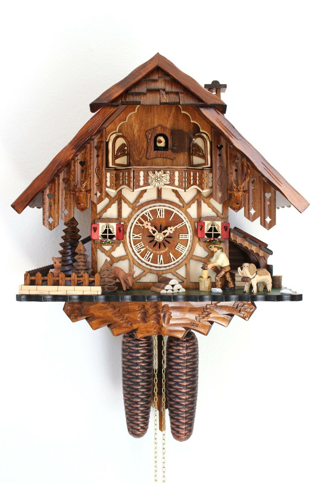 Clockvilla Hettich-Uhren Wanduhr Original Schwarzwälder Kuckucksuhr