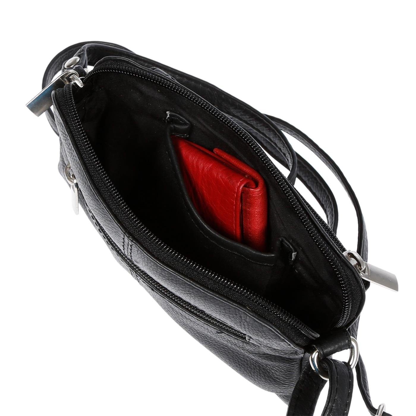 Christian Wippermann Henkeltasche Kleine echt Leder Damen Umhängetasche Schultertasche Tasche Handtasche