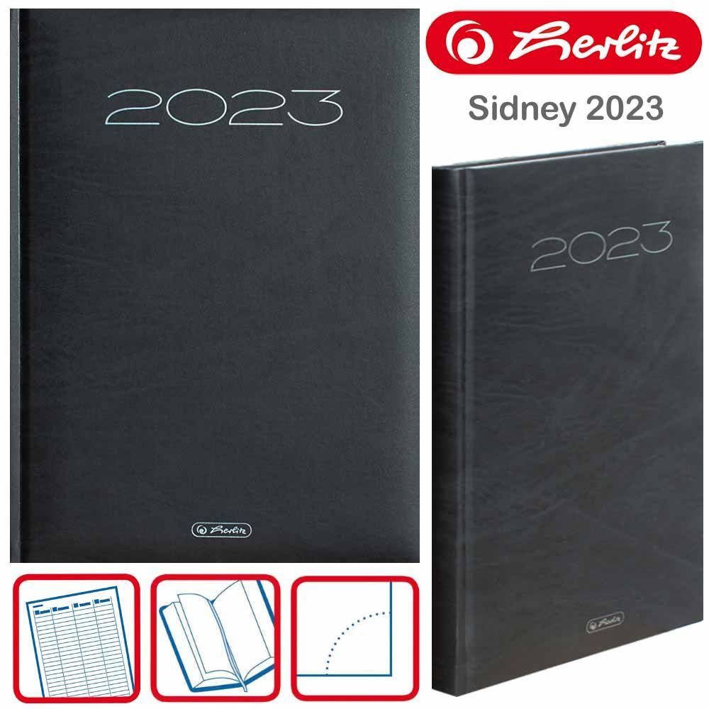 Herlitz Buchkalender Herlitz Buchkalender Sidney 2023 schwarz
