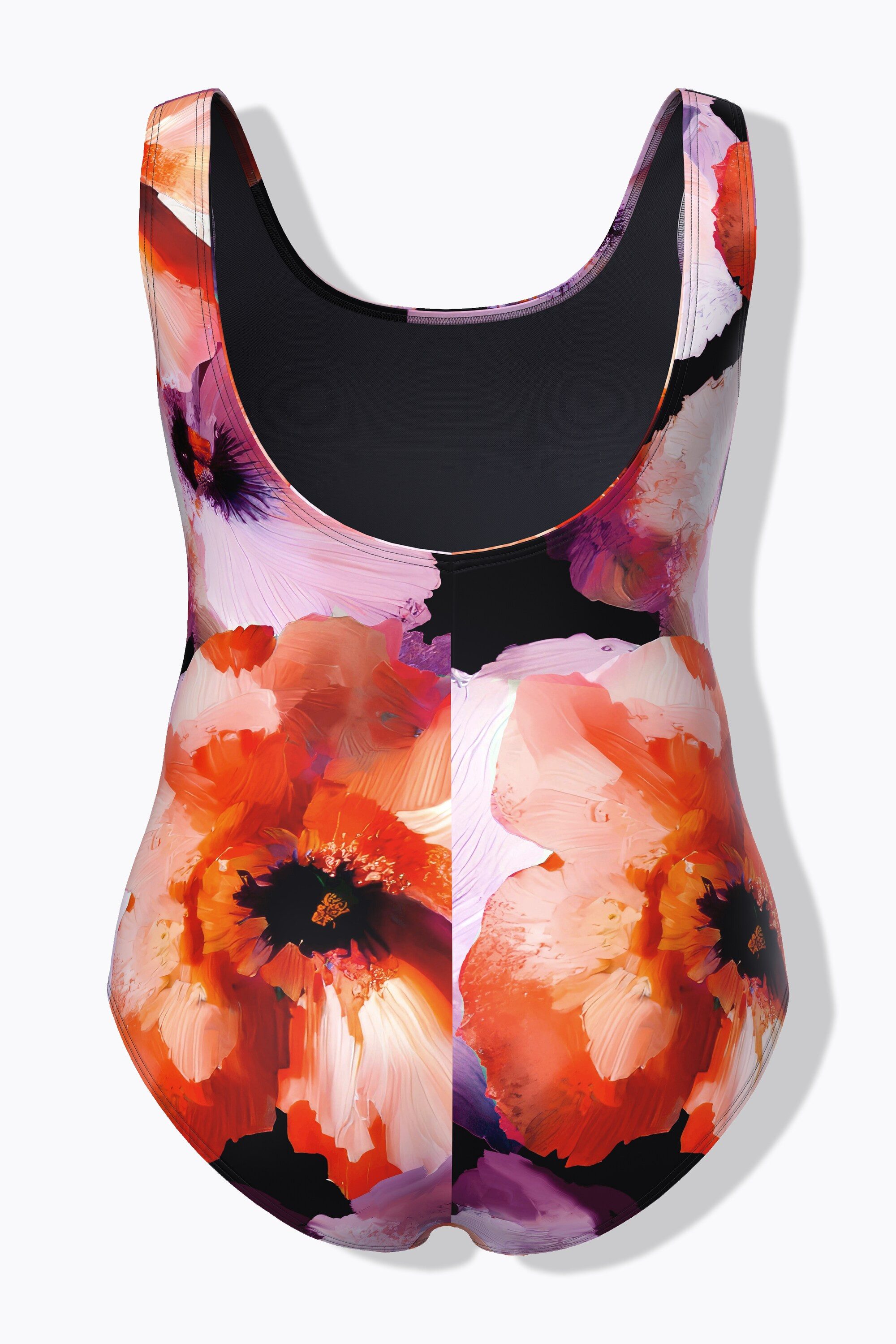 Ulla Popken Badeanzug Badeanzug Blüten ohne Softcups Unterbrustband – Bild 4 von 4
