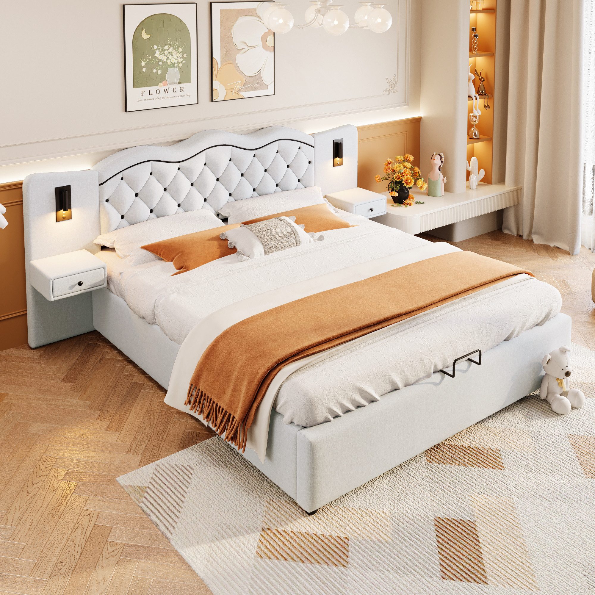 HAUSS SPOLE Polsterbett 180x200cm mit USB-Anschluss, günstig online kaufen