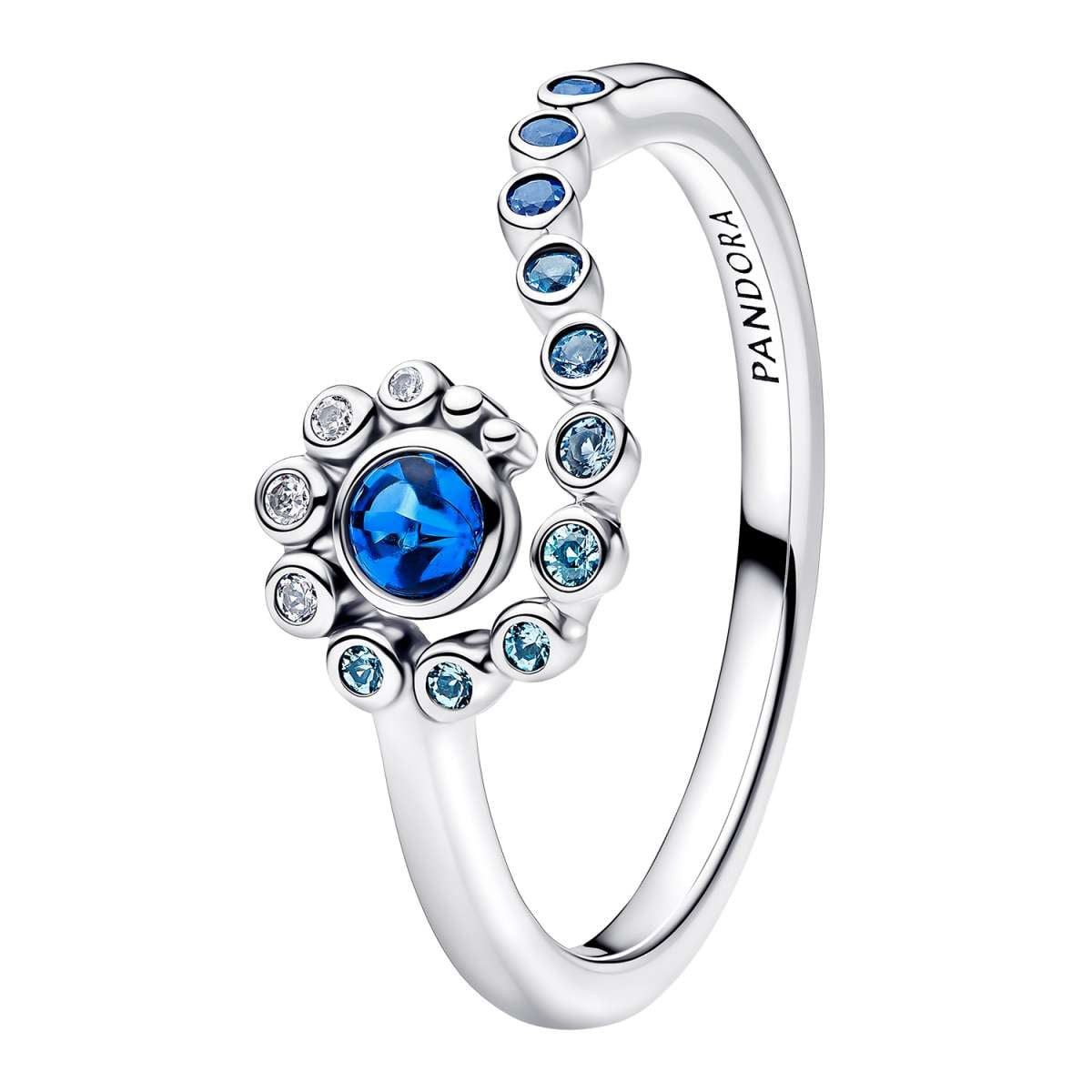 Pandora Silberring 194641C01, Damenring Disney Vaiana (Moana) Ozeanwelle Silber