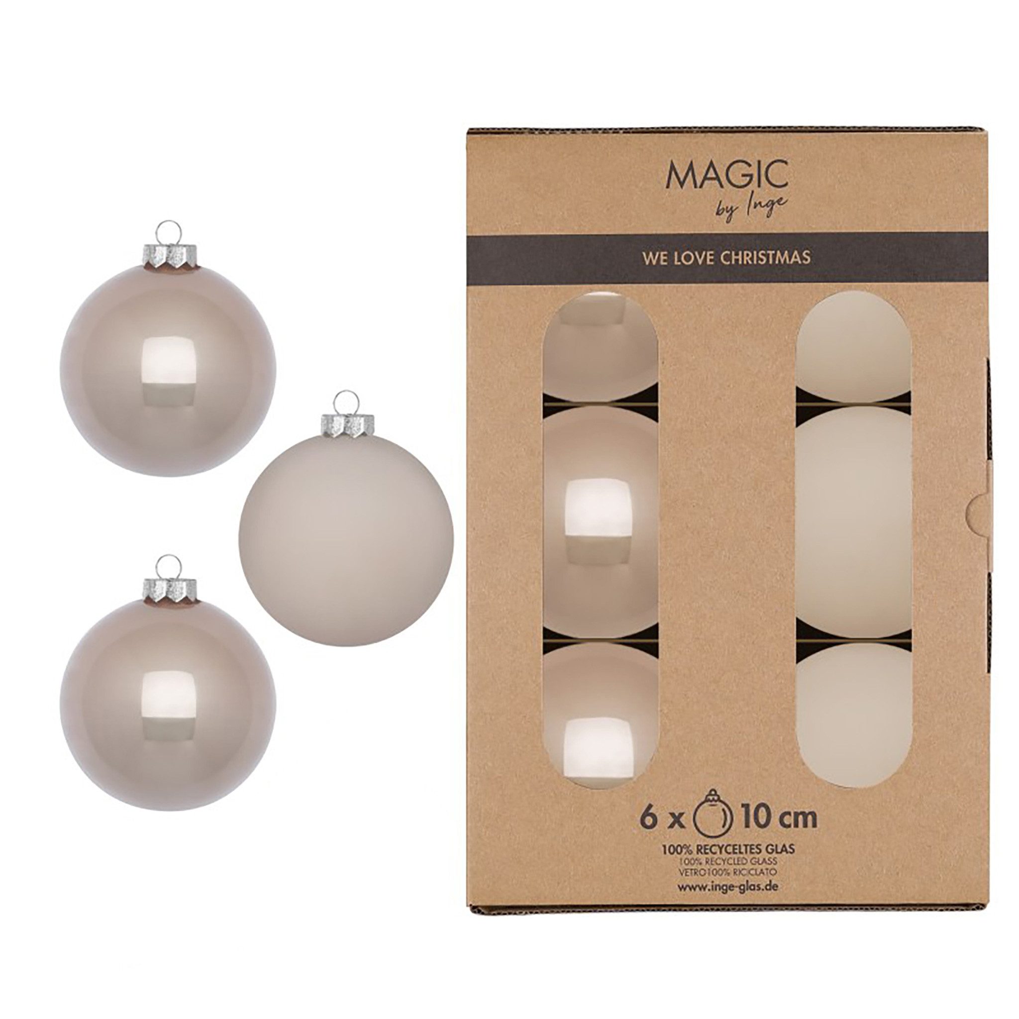MAGIC by Inge Weihnachtsbaumkugel, Weihnachtskugeln Glas 10cm 6 Stück - Fin günstig online kaufen