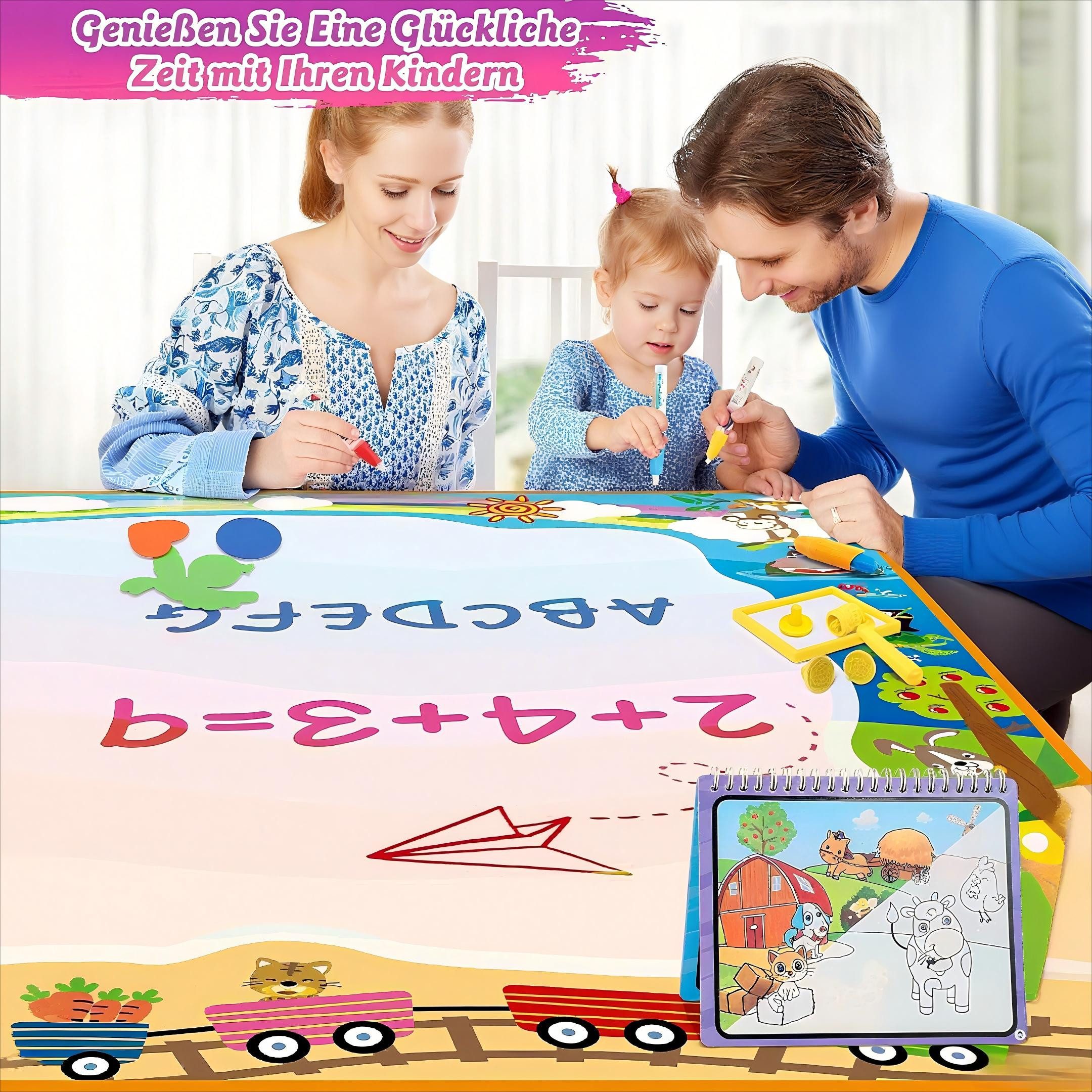 POPOLIC Kreativset Lernspielzeug 100×100cm Wasser Doodle Matte - Spiele, (4 günstig online kaufen