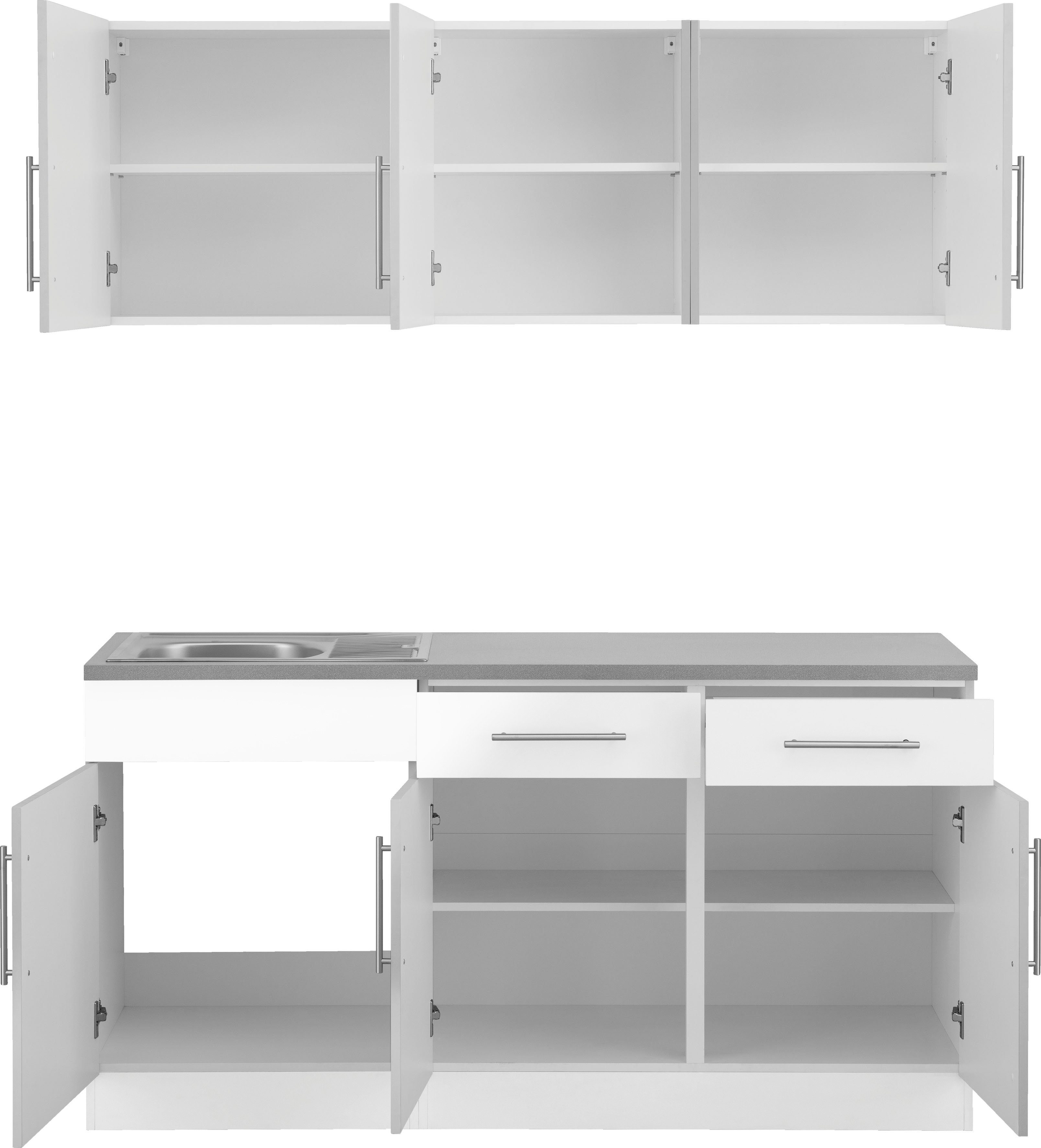 wiho Küchen Pantryküche Cali, ohne E-Geräte, Breite 160 cm