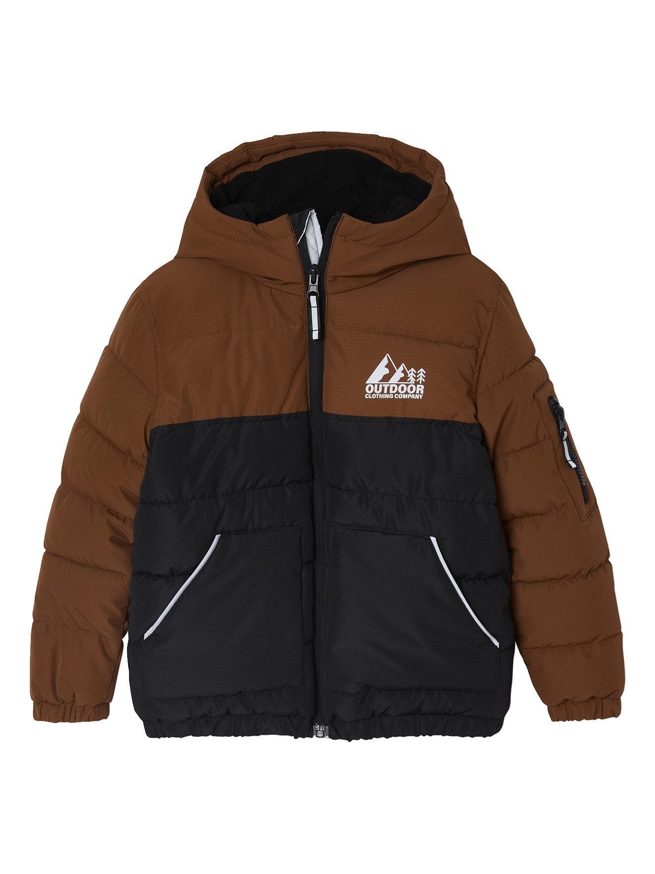 Steppjacke Jungen Steppjacke mit Kapuze, Recycling-Polyester