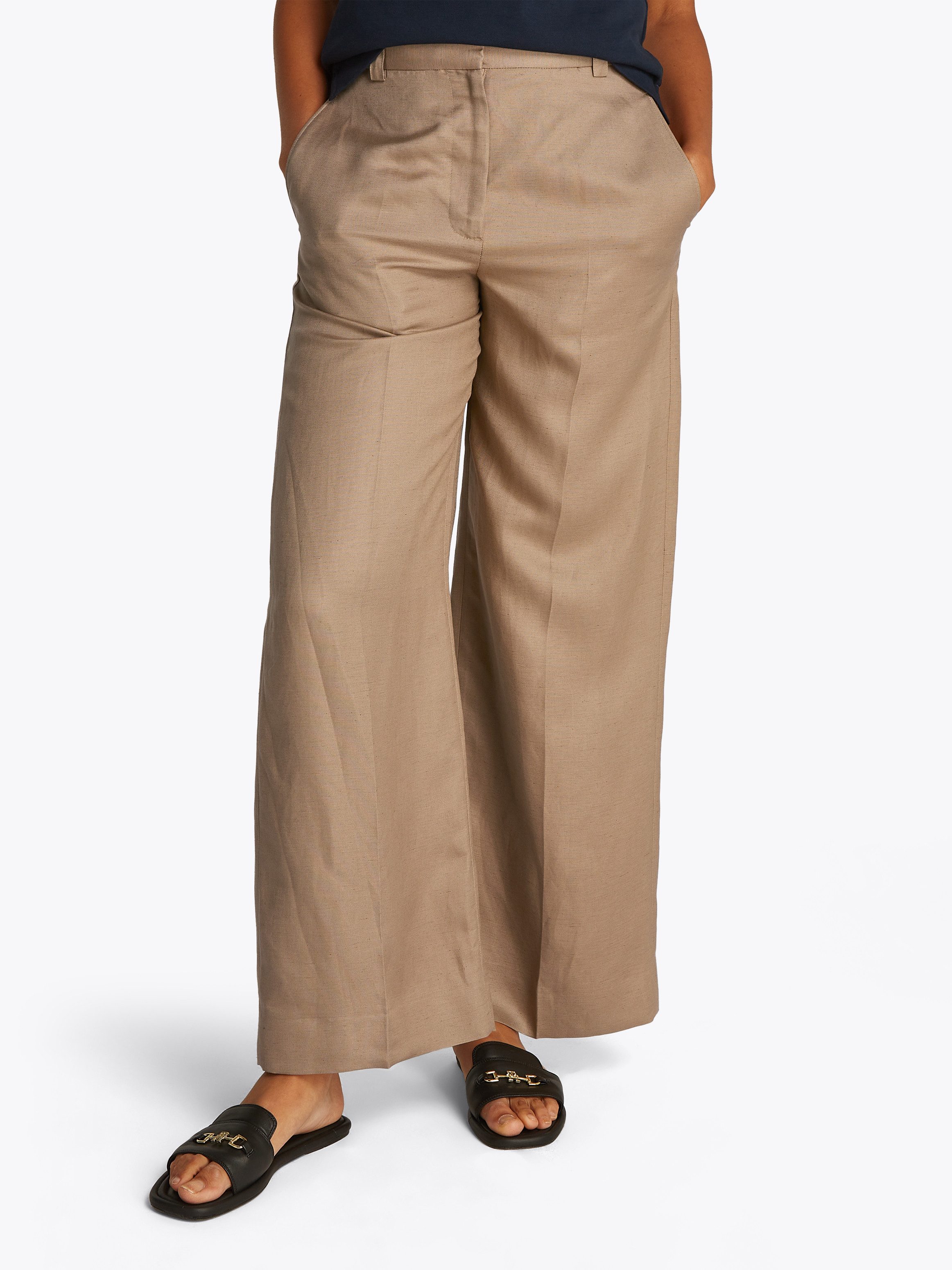 Tommy Hilfiger Leinenhose VISCOSE LINEN WIDE günstig online kaufen
