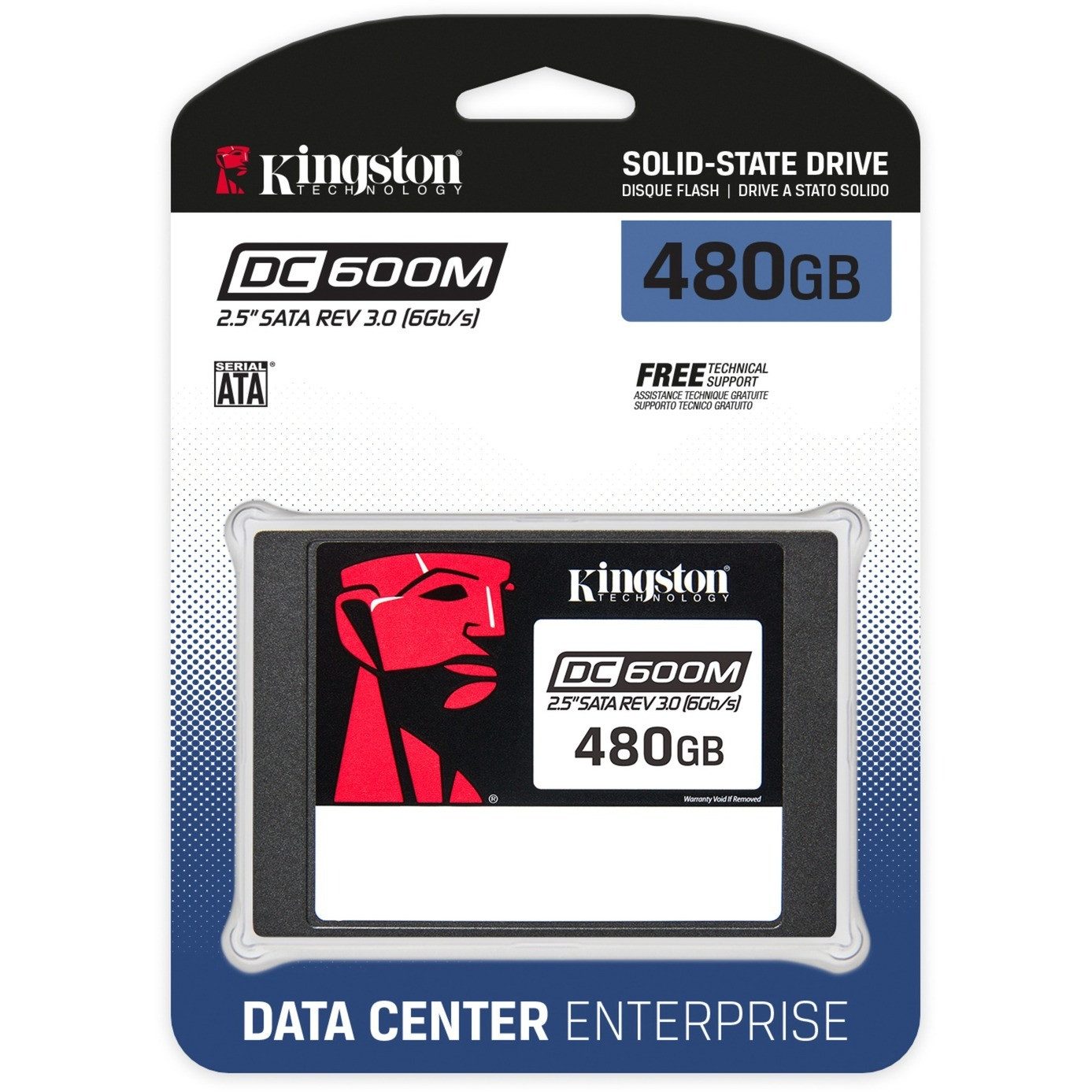 Kingston DC600M 480GB SATA SSD 2.5 Zoll interne SSD (480 GB) 2,5 Zoll" 560 MB/S Lesegeschwindigkeit, 470 MB/S Schreibgeschwindigkeit, PLP, 3D TLC NAND, DRAM Cache, Enterprise QoS