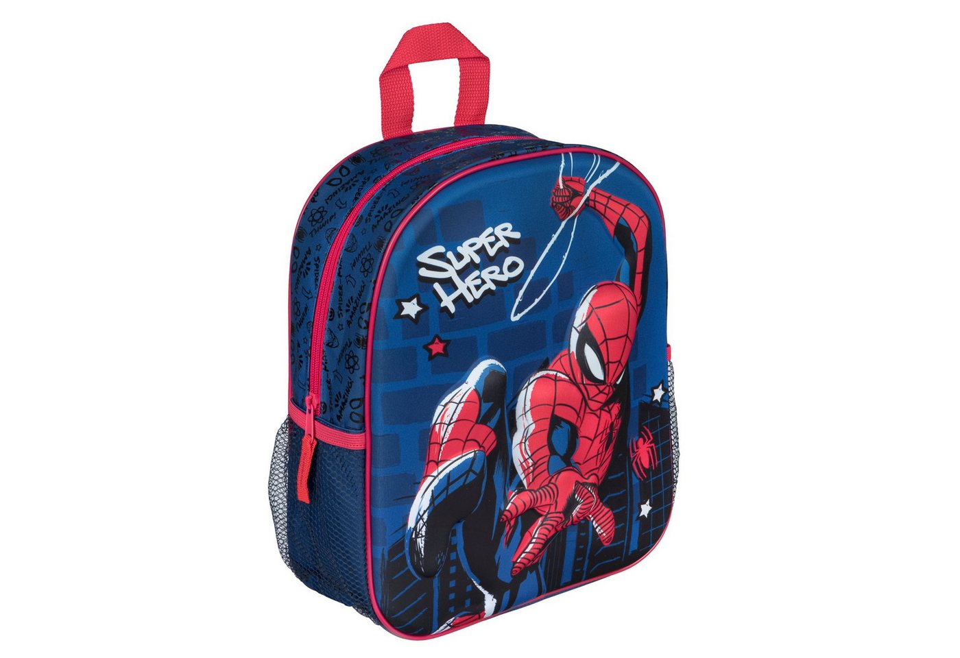 MARVEL Kinderrucksack Spider Man 3D Rucksack blau Kinder Backpack für Kindergarten