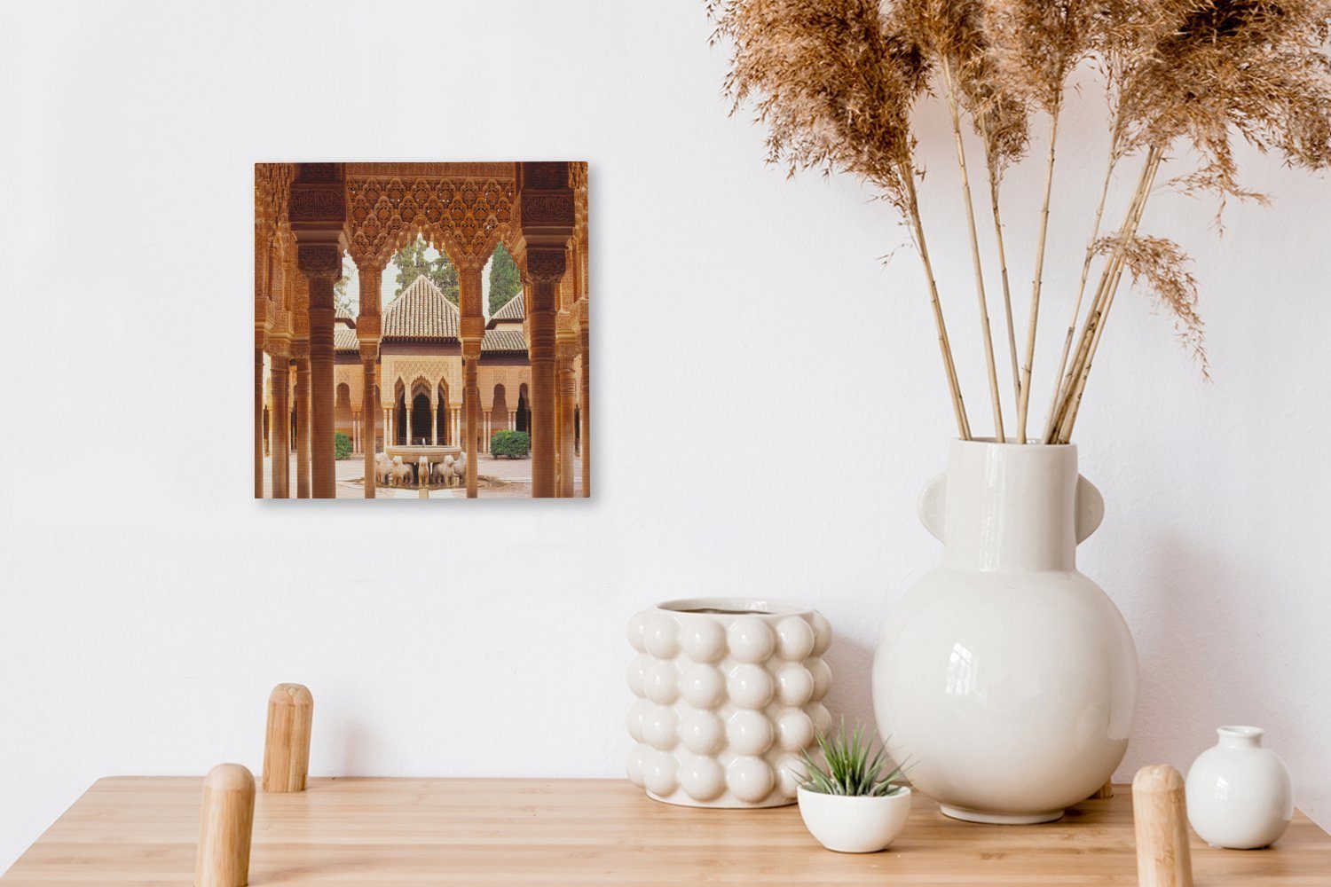 OneMillionCanvasses® Leinwandbild St), Leinwand Traditioneller Alhambra, Innenhof Wohnzimmer Schlafzimmer (1 für Bilder