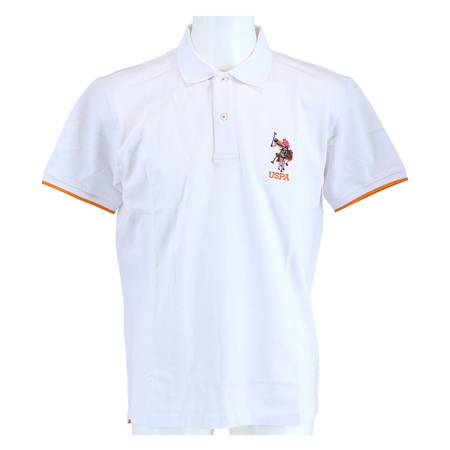 U.S. Polo Assn. Poloshirt US16736 (100% Baumwolle) weiss Herren