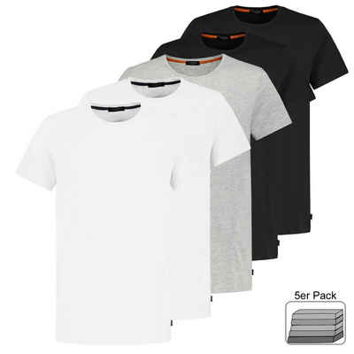 SUBLEVEL Kurzarmshirt Sublevel Herren T-Shirt kurz arm Shirt 5er Pack Freizeit Basic Baumwolle Sommer