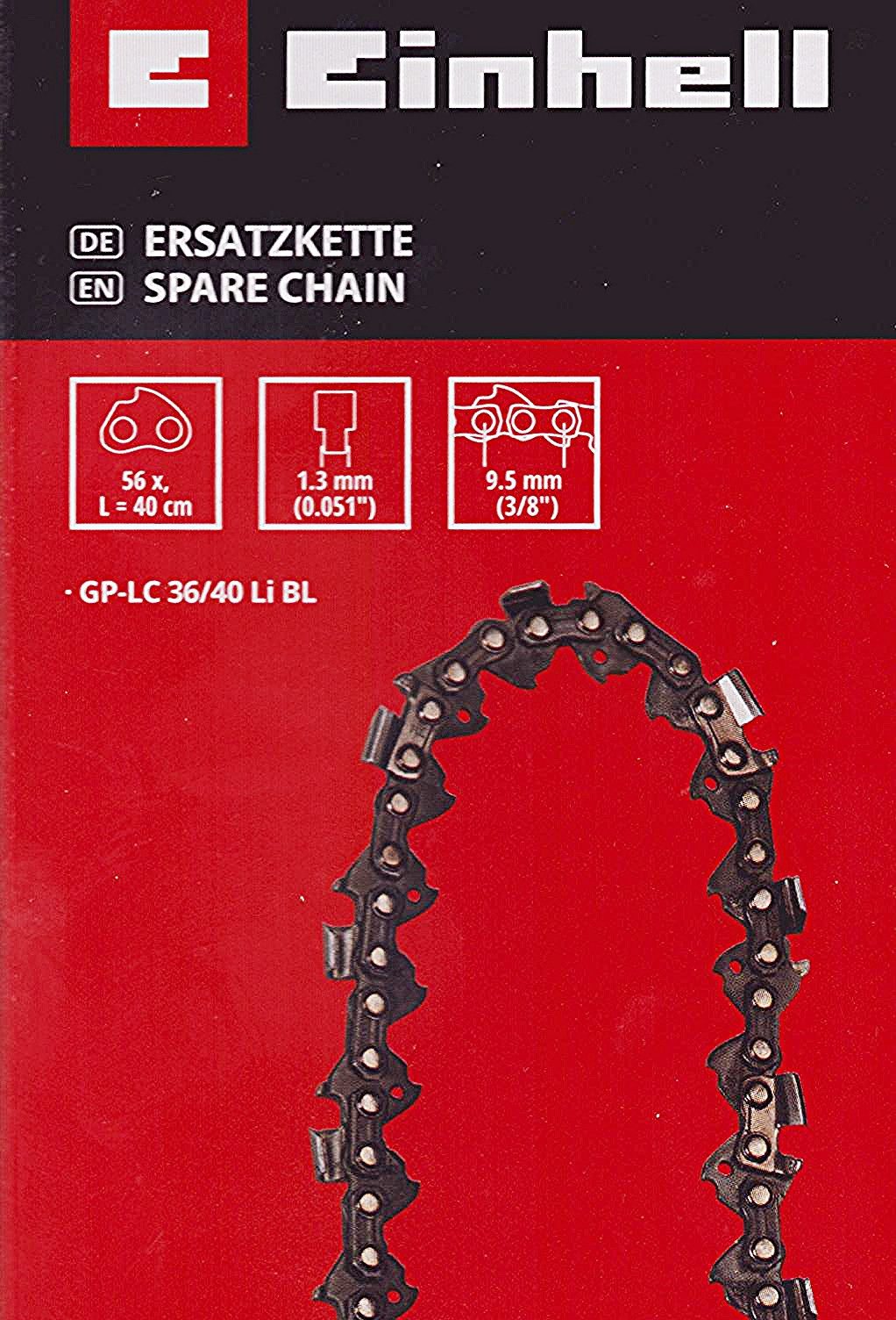 Einhell Akku-Kettensäge Einhell Sägekette 40 cm, 3/8", 56 TG, 1,3 mm GP-LC 36/40 Li