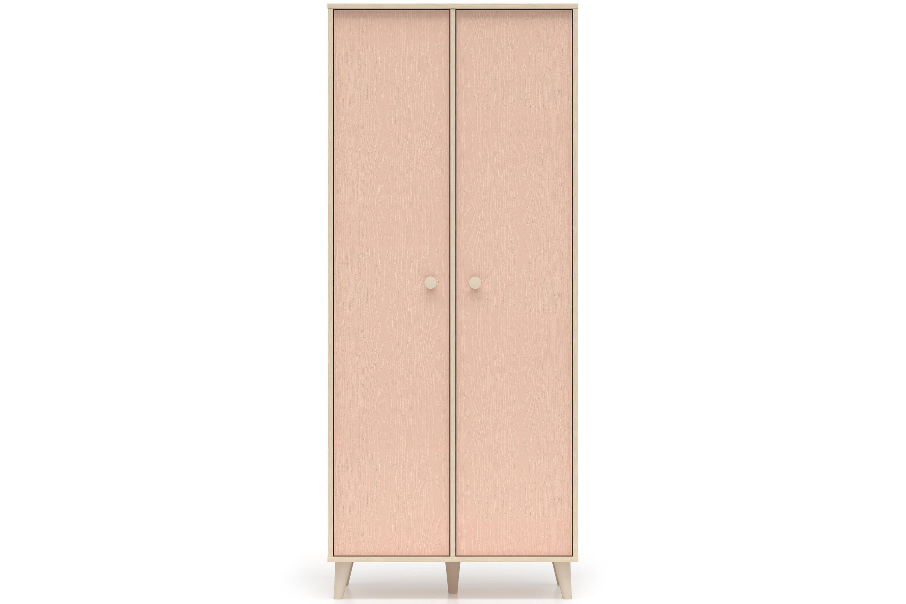 KONSIMO® Kinderkleiderschrank PUNGI Schrank, Kleiderschrank, hergestellt in der EU Einlegeböden, Kleiderstangen, sanft schließend, Kugelgriffe